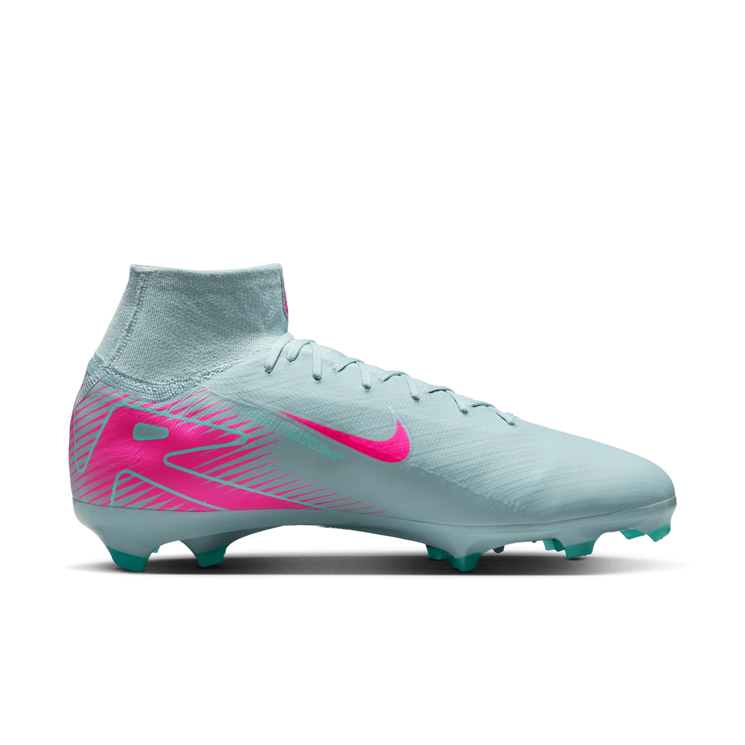 Chaussure de foot montante à crampons FG Nike Mercurial Superfly 10 Pro - Gris
