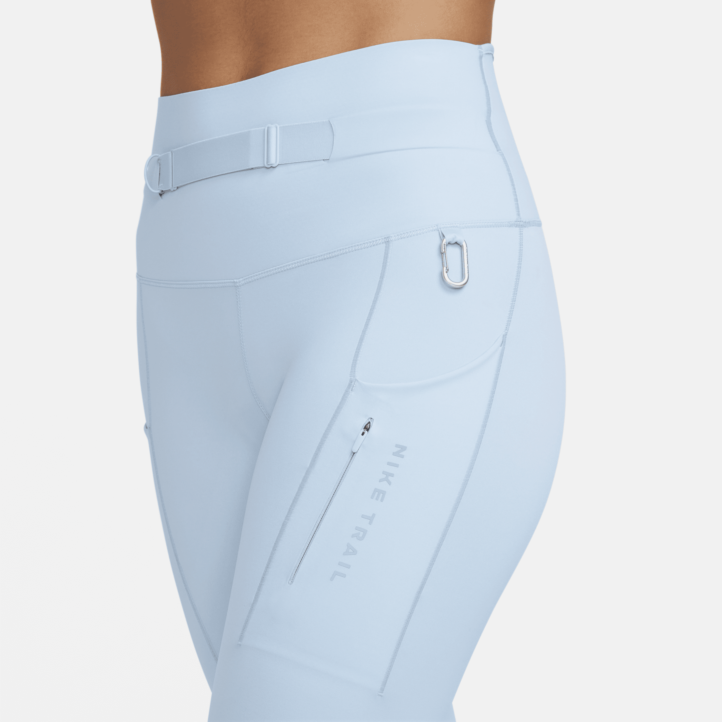 Legging 7/8 à taille haute et maintien supérieur avec poches Nike Trail Go pour femme - Bleu