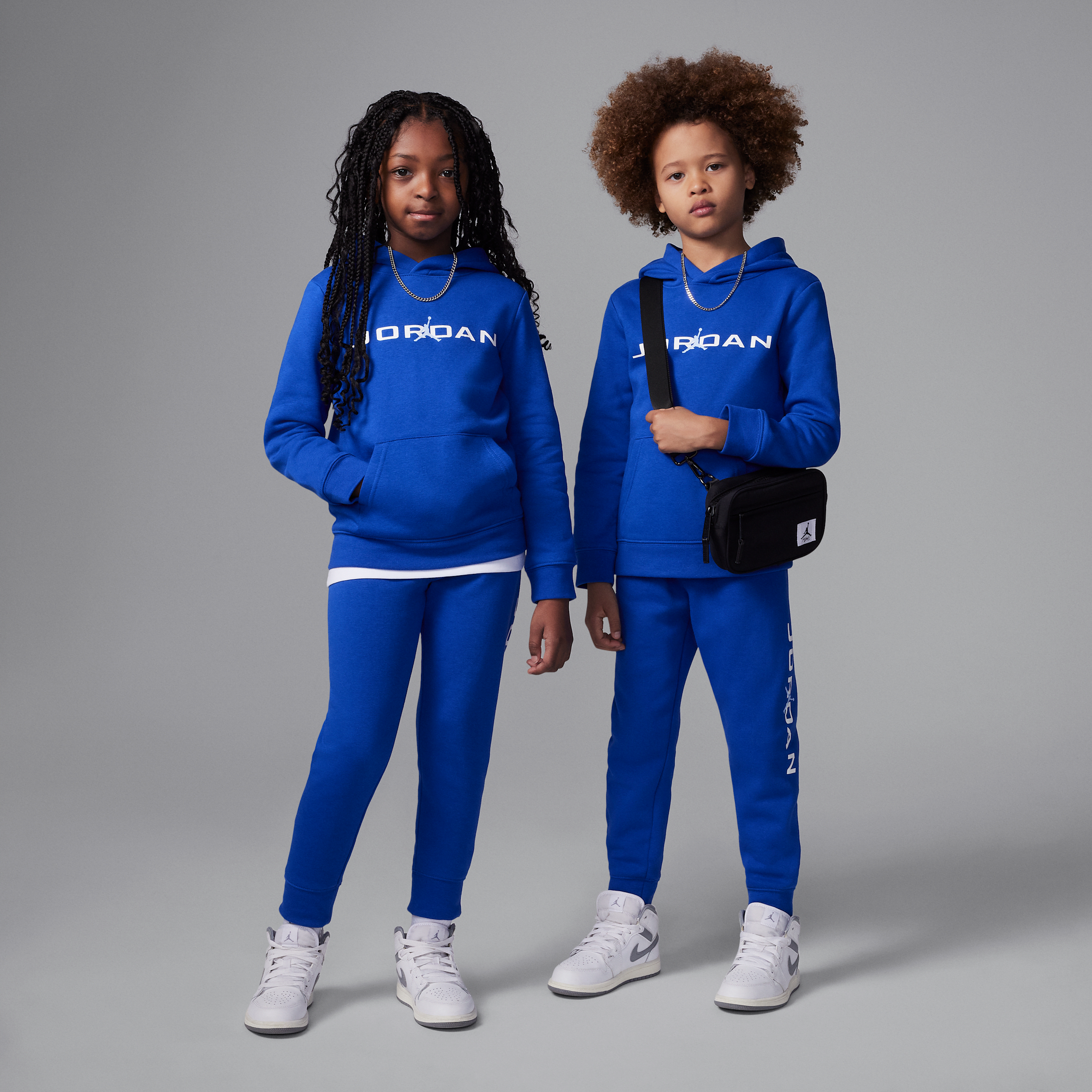 Ensemble deux pièces avec sweat à capuche Baseline Jordan pour enfant - Bleu