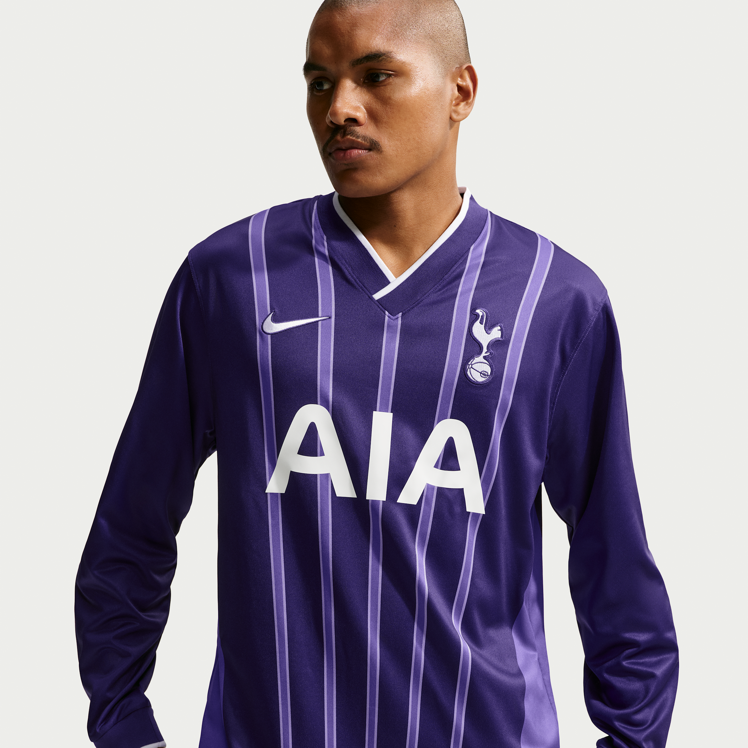 Tottenham Hotspur Energy Third Nike Dri-FIT-fodboldtrøje med lange ærmer til mænd - lilla