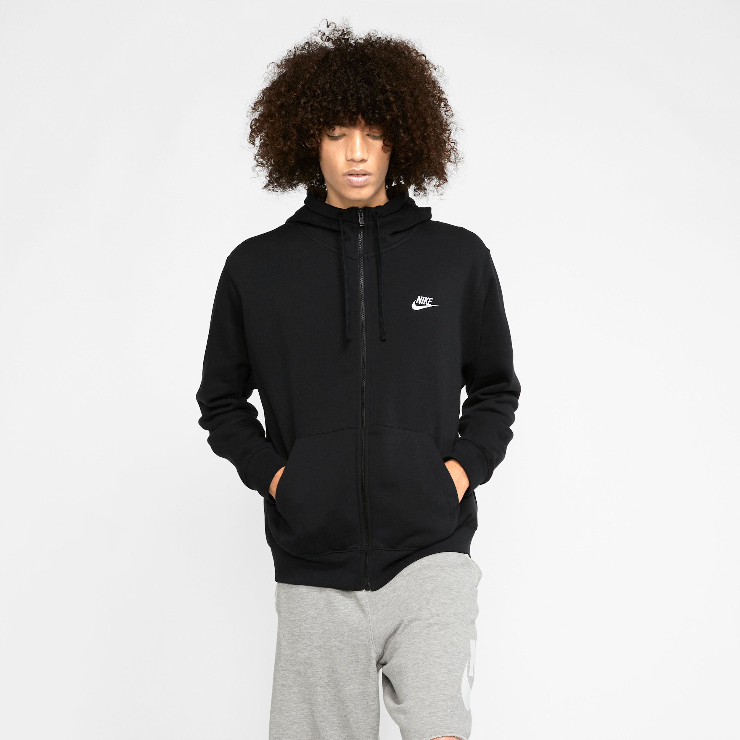 Nike Sportswear Club Fleece Men's Full-Zip Hoodie - Black - Fleece > Club Fleece