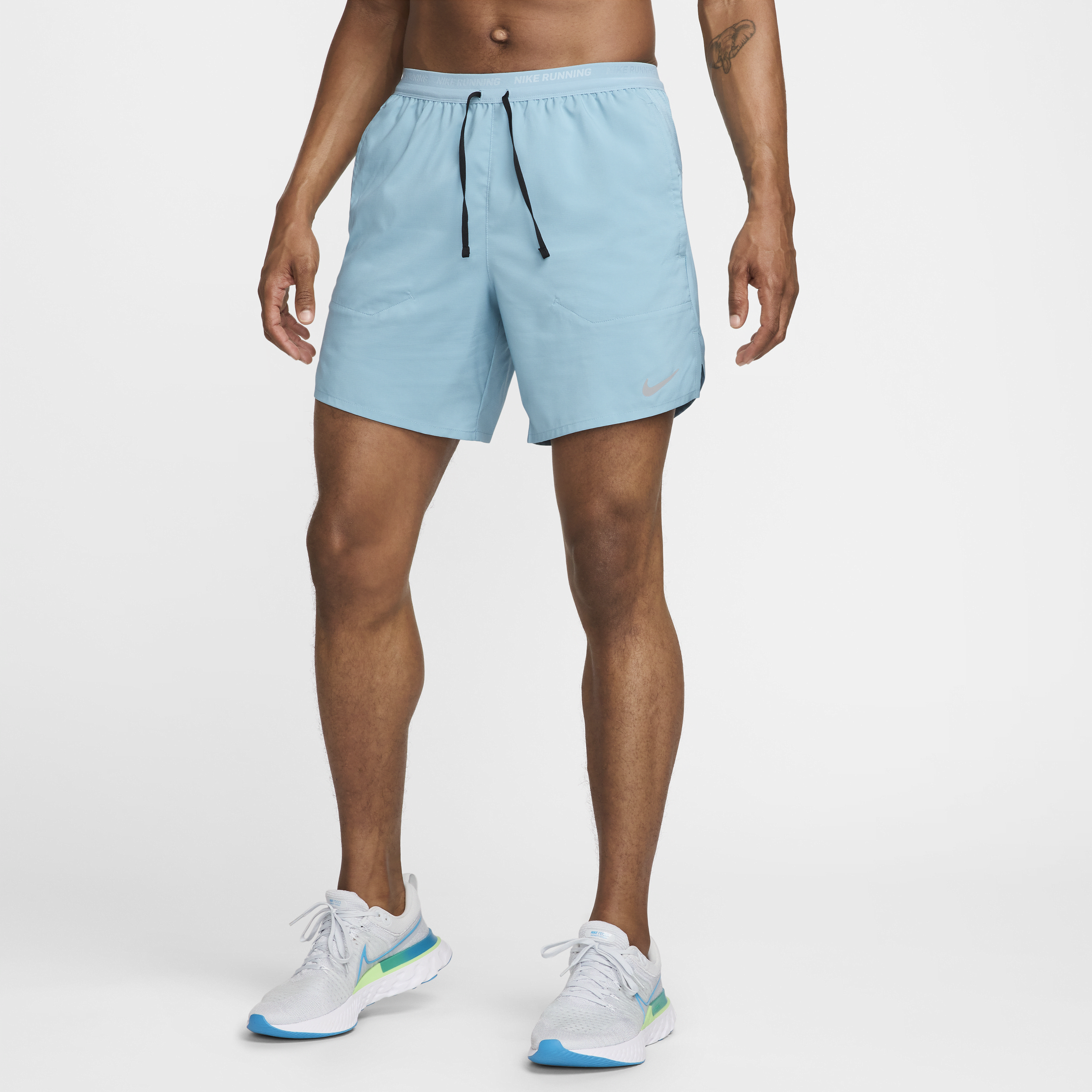 Nike Stride Dri-FIT 2-in-1 hardloopshorts voor heren (18 cm) - Blauw