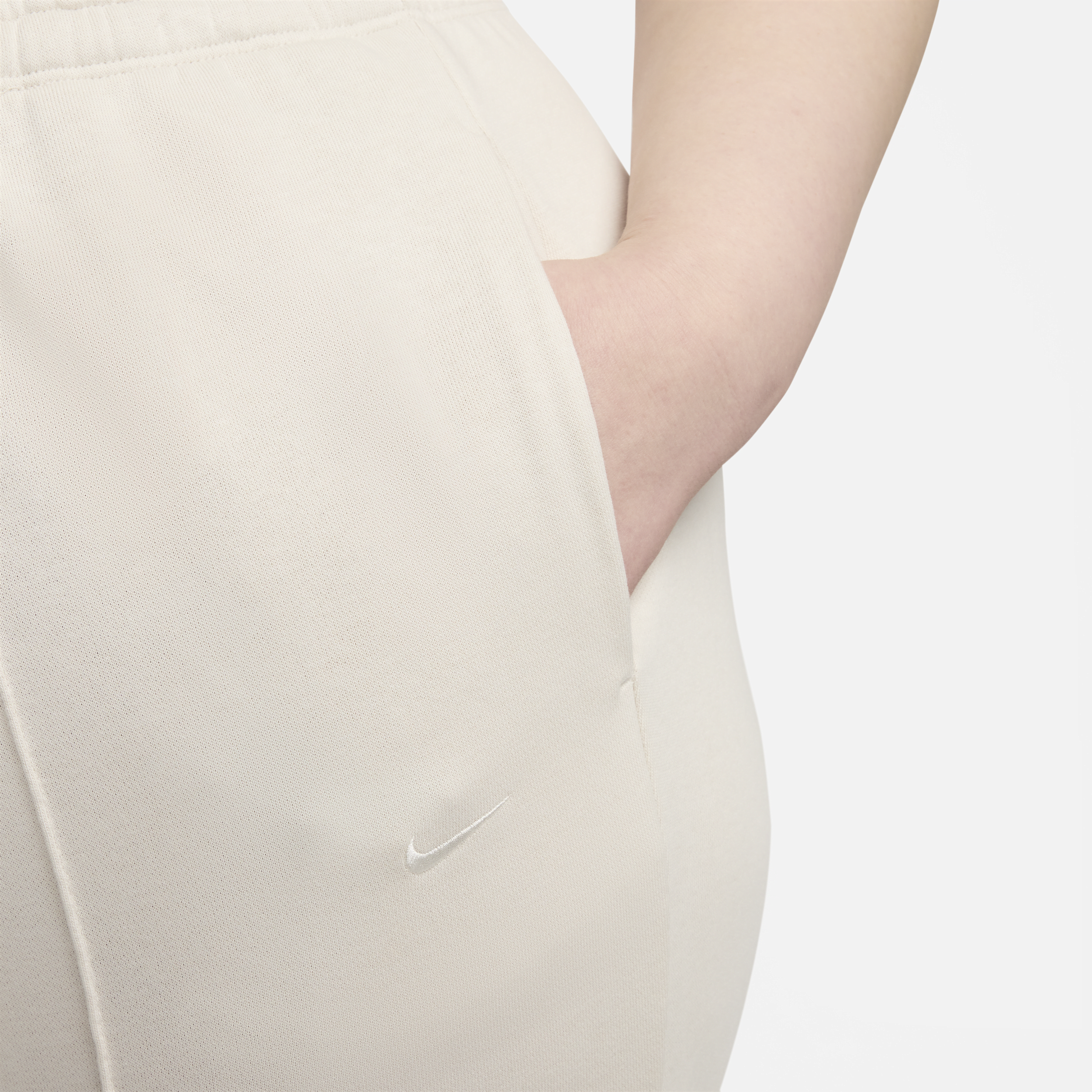 Nike Sportswear Chill Terry aansluitende joggingbroek met hoge taille van sweatstof voor dames (Plus Size) Bruin