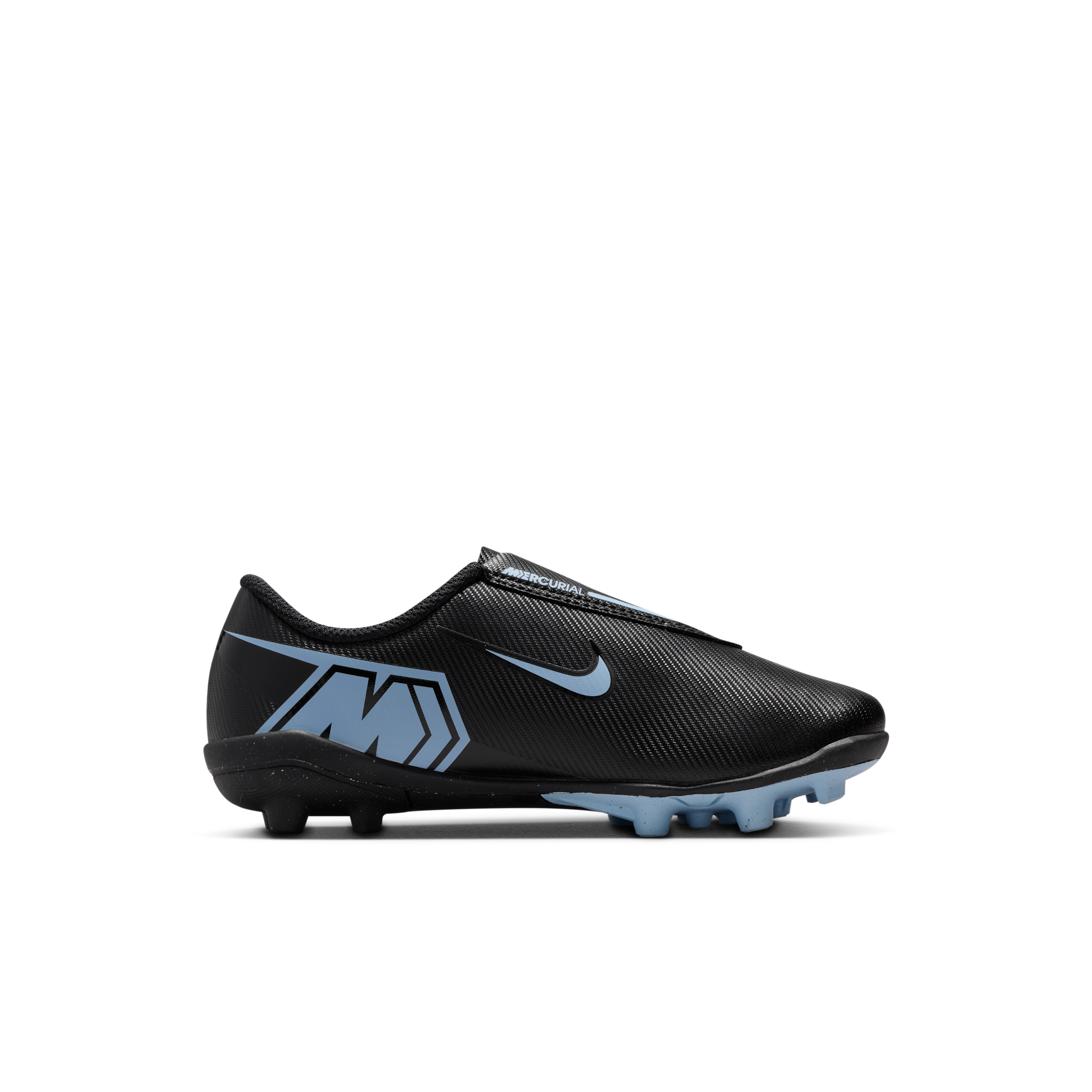 Thumbnail - Nike Jr. Mercurial Vapor 16 Club Low-Top-Fußballschuh für verschiedene Böden (jüngere Kinder) - Schwarz