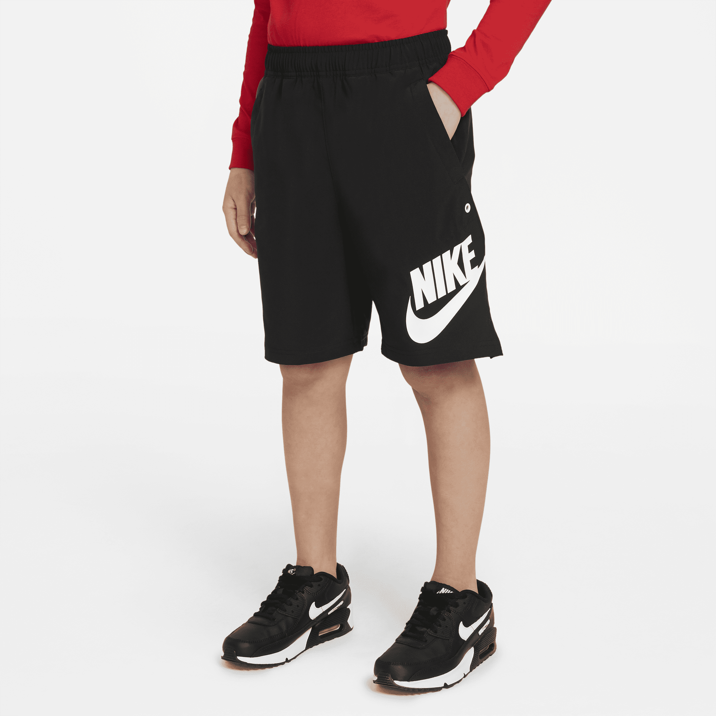Nike Sportswear Vevd Shorts Til Store Barn (Gutt) - Svart