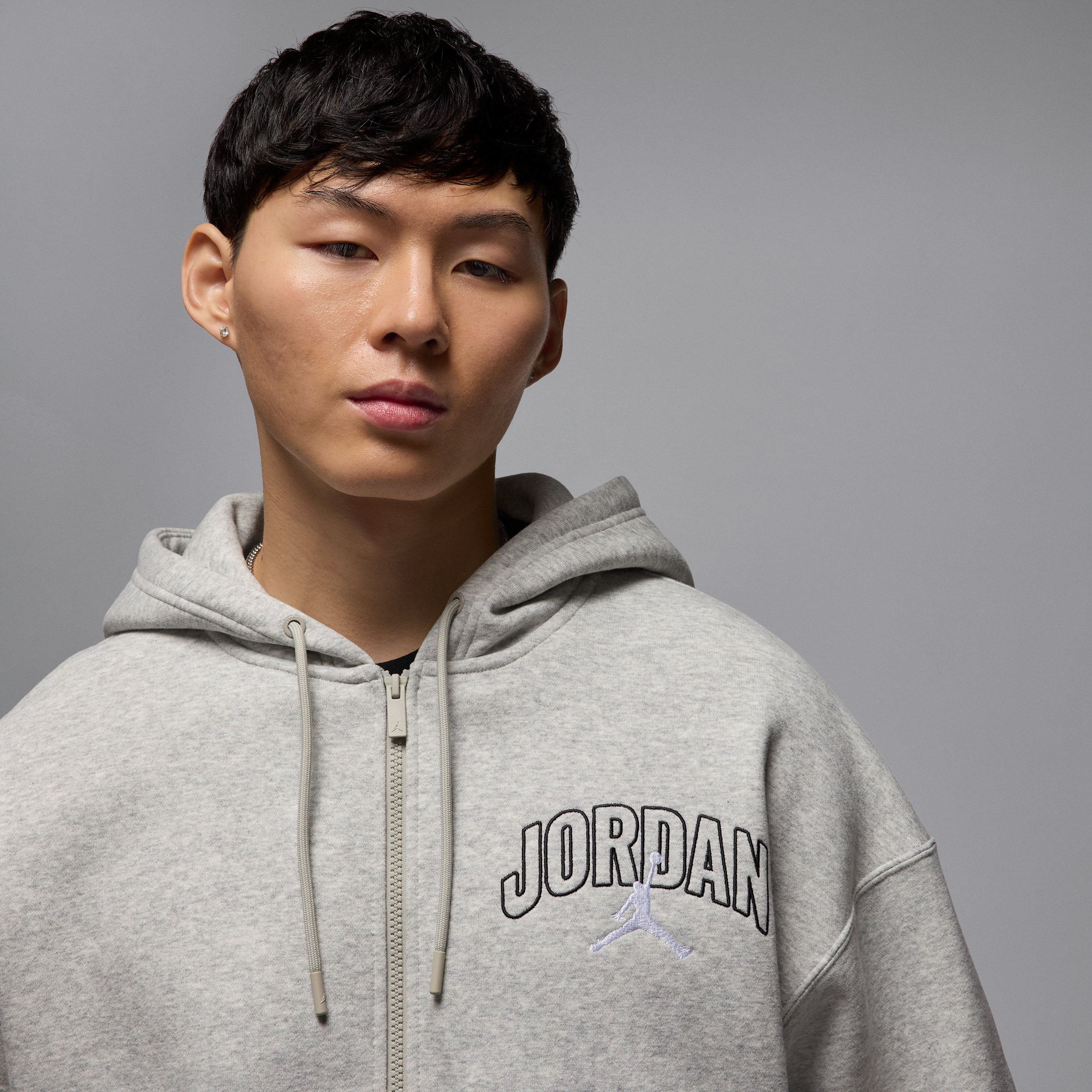 Thumbnail - Jordan Brooklyn Fleece Oversize-Kapuzenjacke (Herren) - Grau