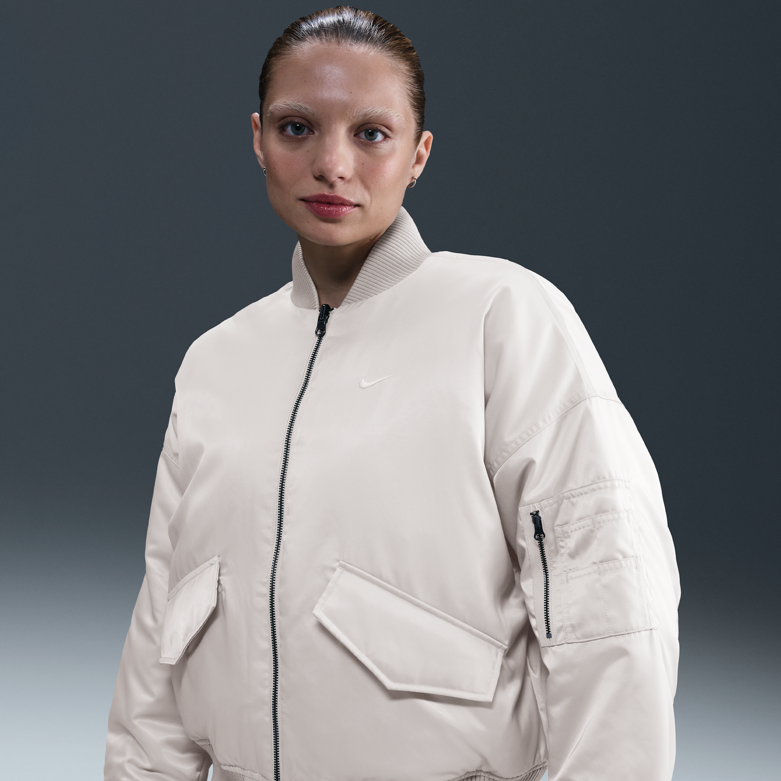 Giacca bomber reversibile Therma-FIT Nike – Donna - Grigio