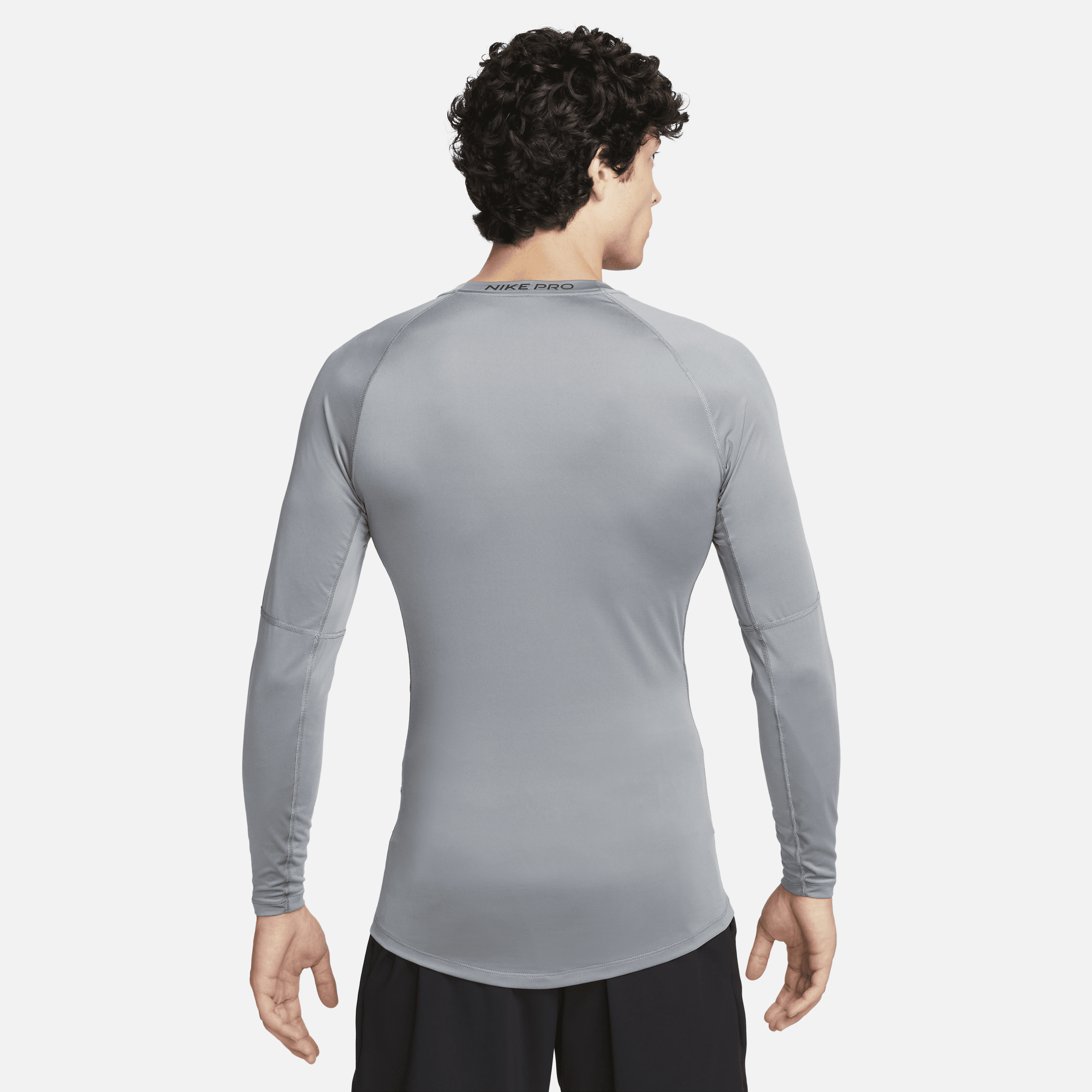 Haut de fitness ajusté à manches longues Dri-FIT Nike Pro pour homme - Gris