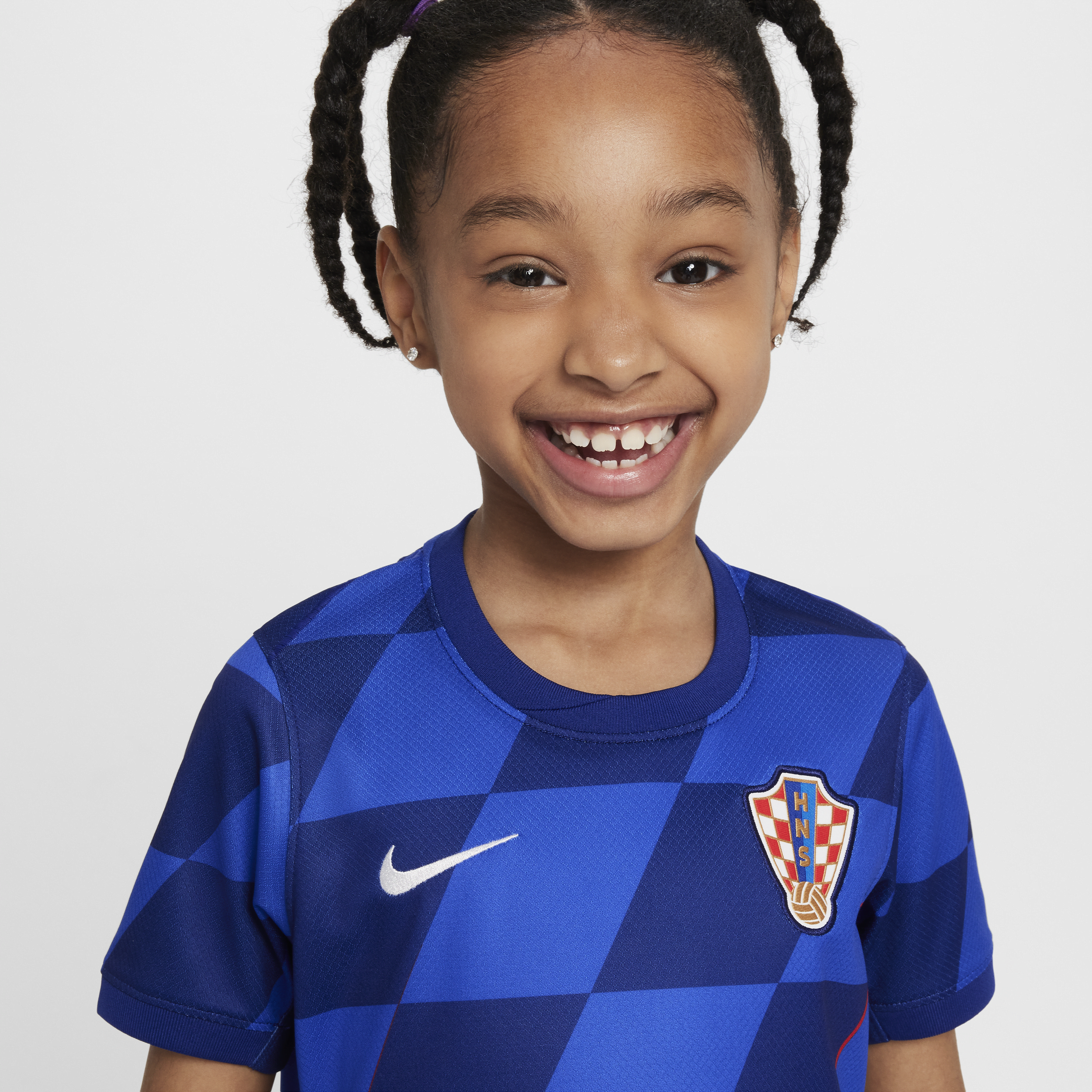 Tenue replica Nike Football Croatie 2024/25 Stadium Extérieur pour enfant - Bleu