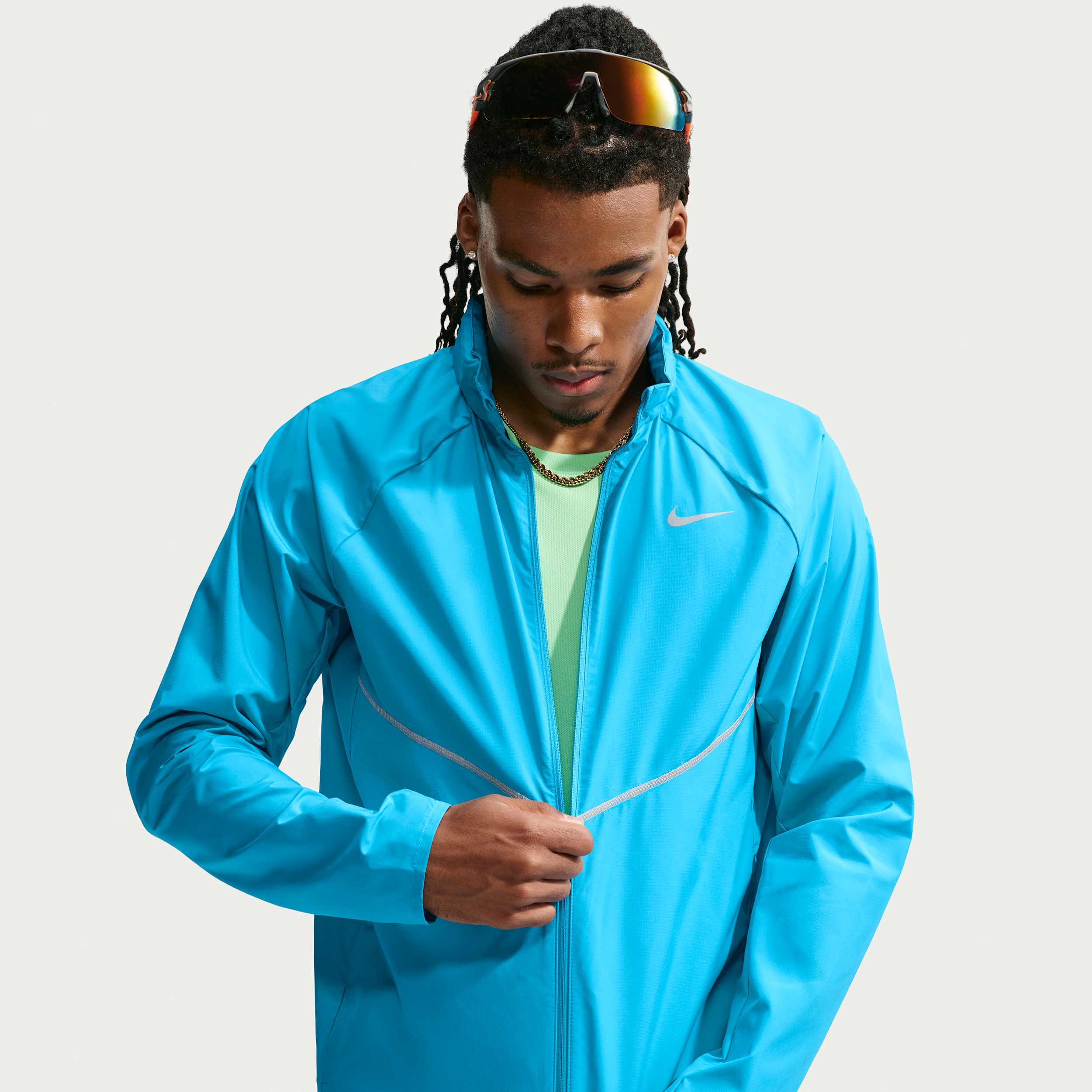 Nike Miler Repel-løbejakke med UV-beskyttelse til mænd - blå