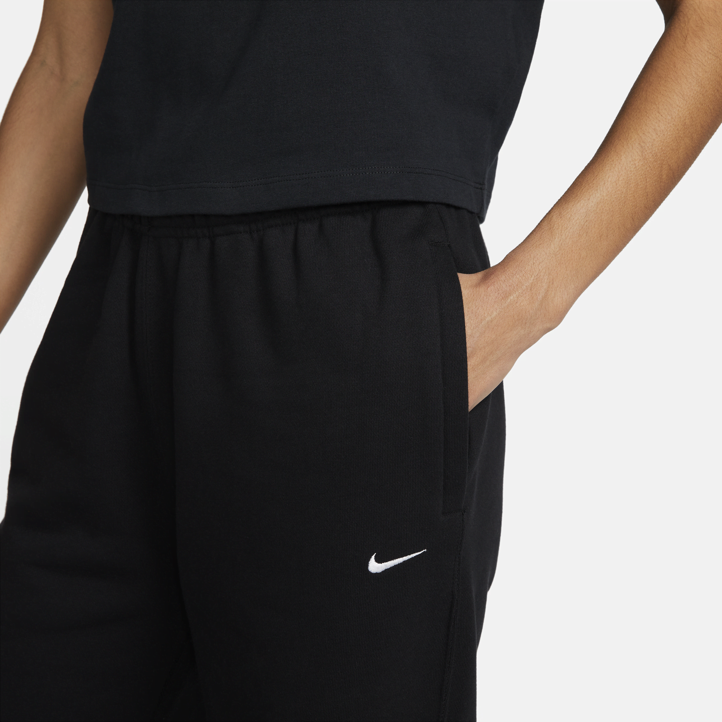 Pantalon en tissu Fleece Nike Solo Swoosh pour Femme - Noir