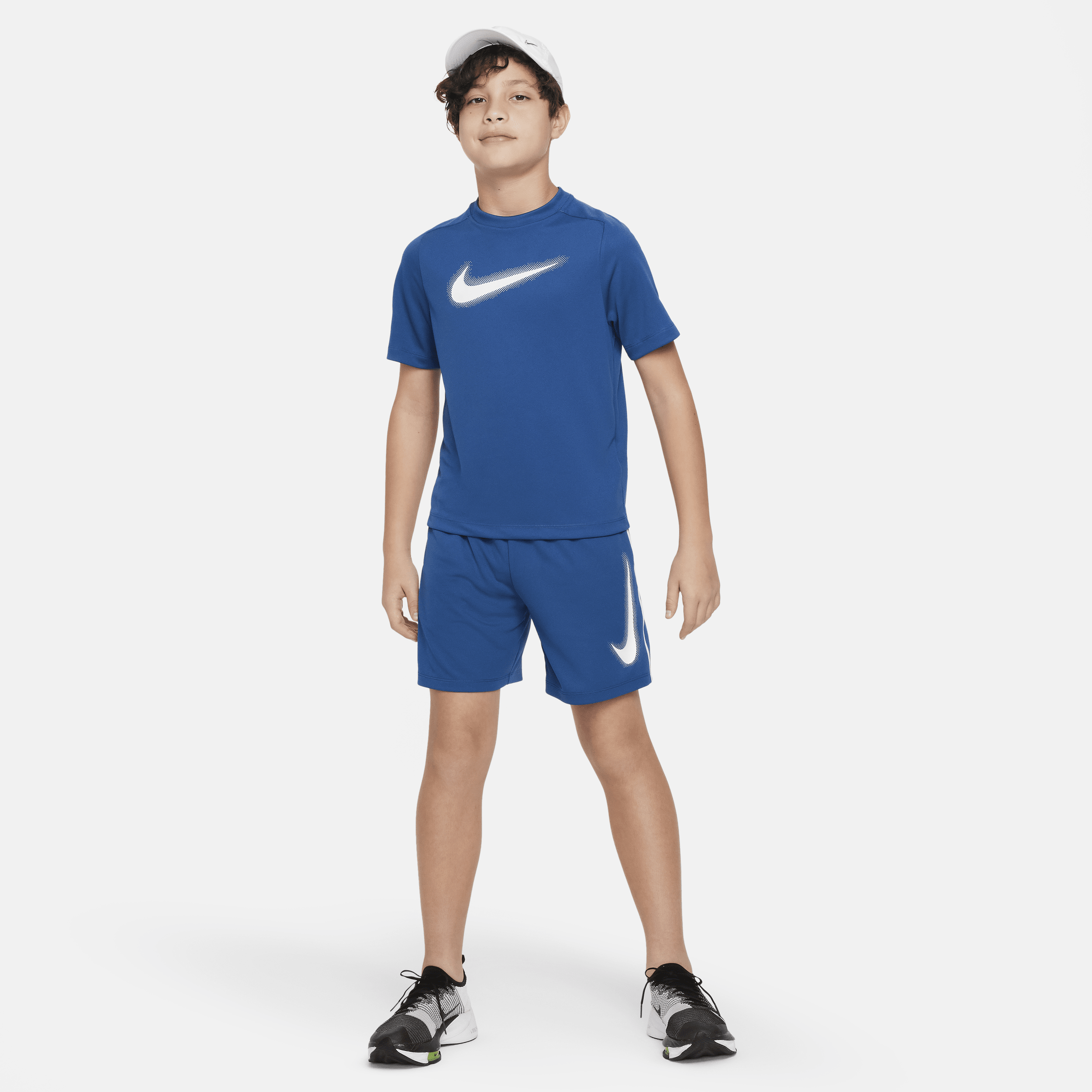 Nike Multi Dri-FIT trainingstop met graphic voor jongens Blauw