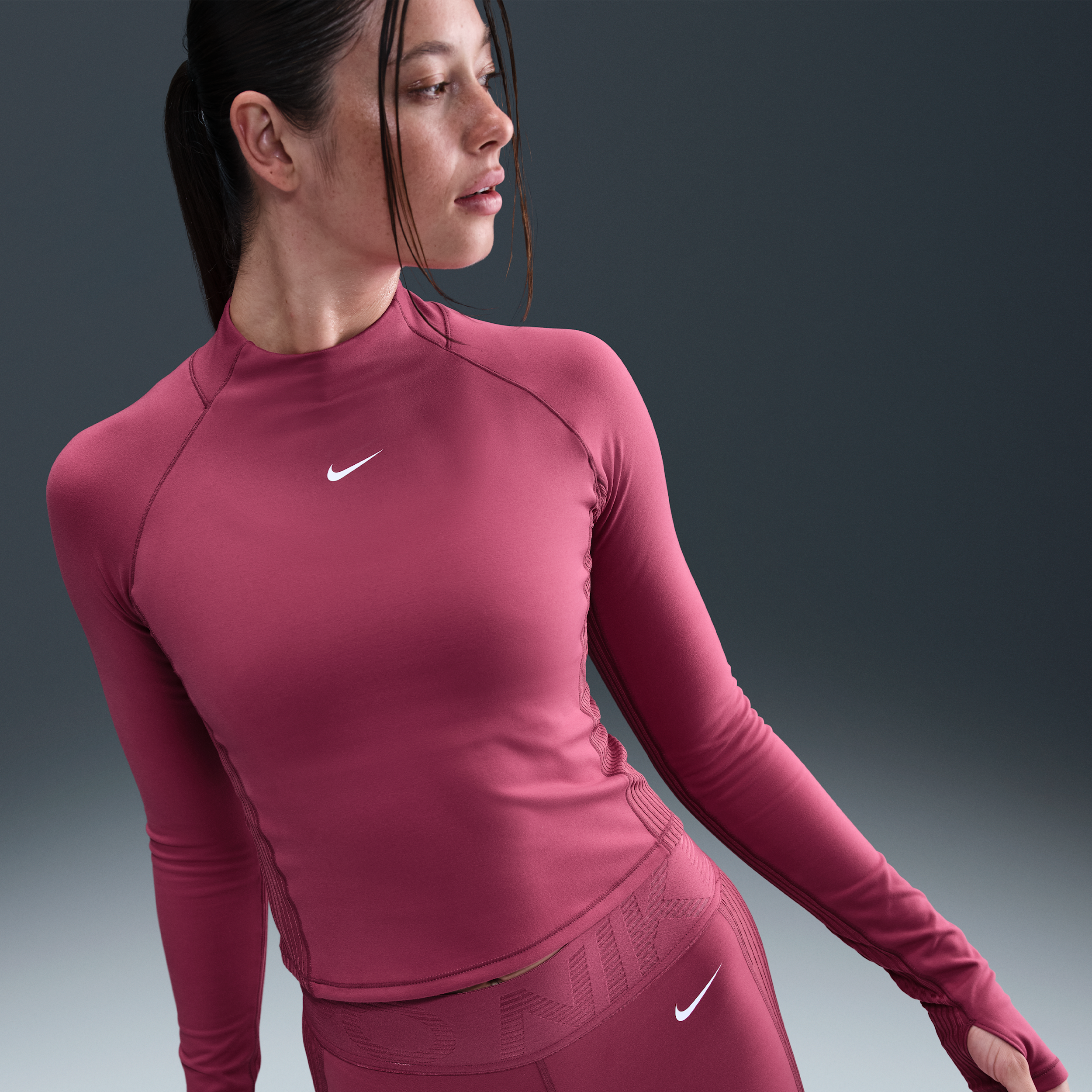 Thumbnail - Nike Pro Dri-FIT Longsleeve (Damen) - Lila