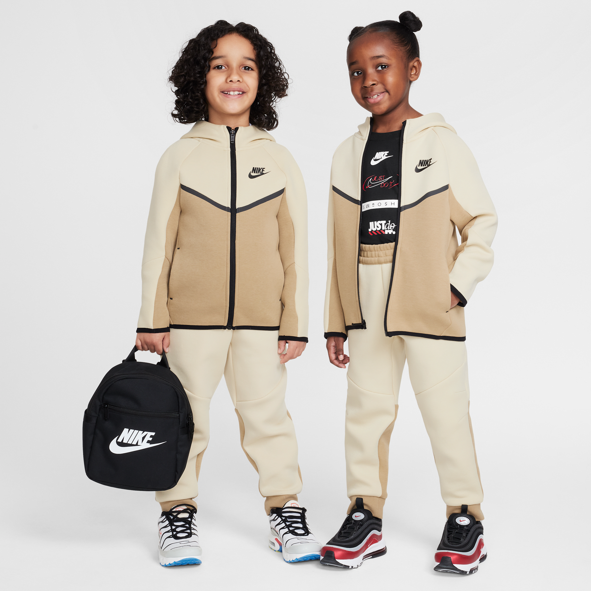 Ensemble deux pièces à zip Tech Fleece Nike Sportswear pour enfant - Marron