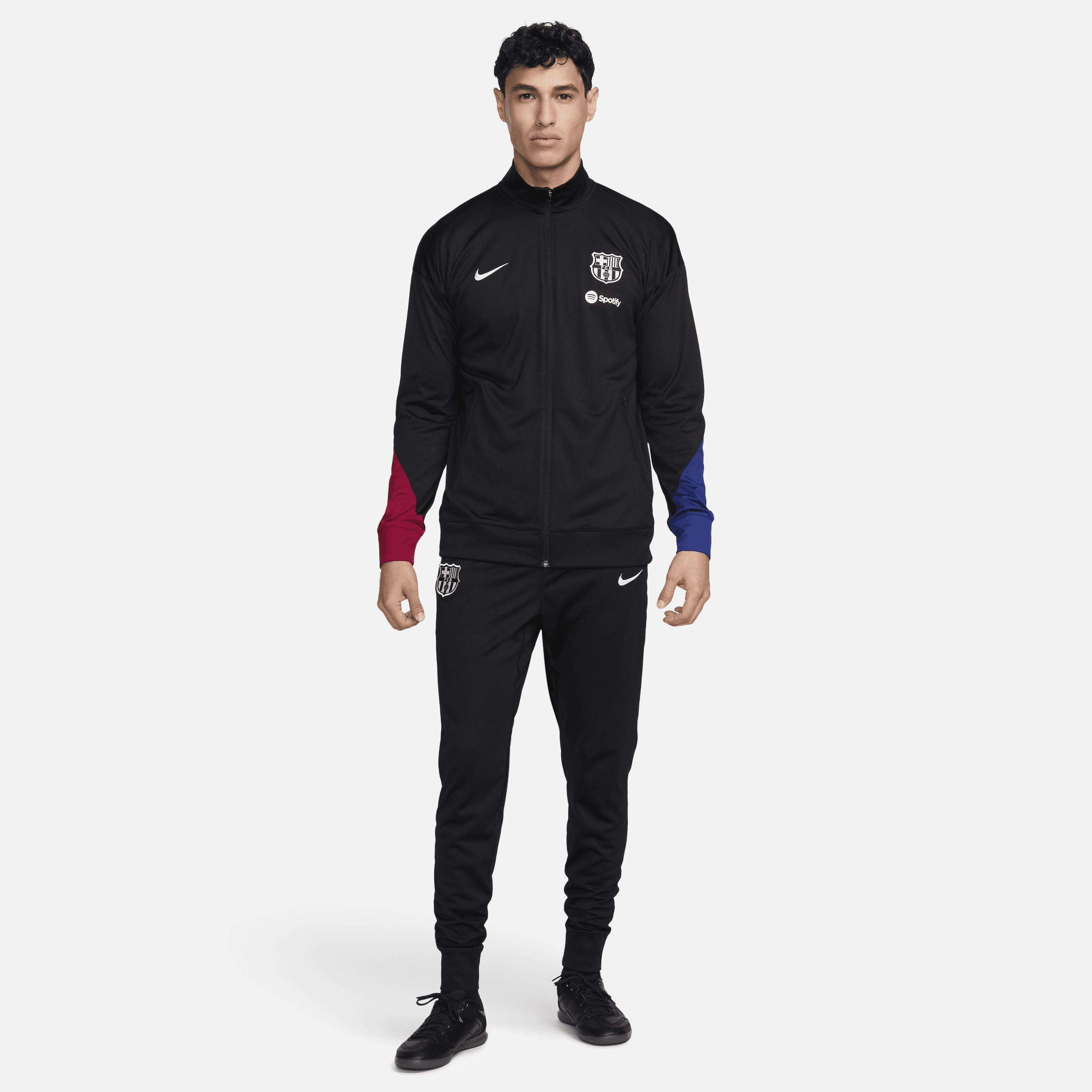 F.C. Barcelona Strike Men’s Nike Dri-FIT Football Knit Tracksuit – Black – Polyester