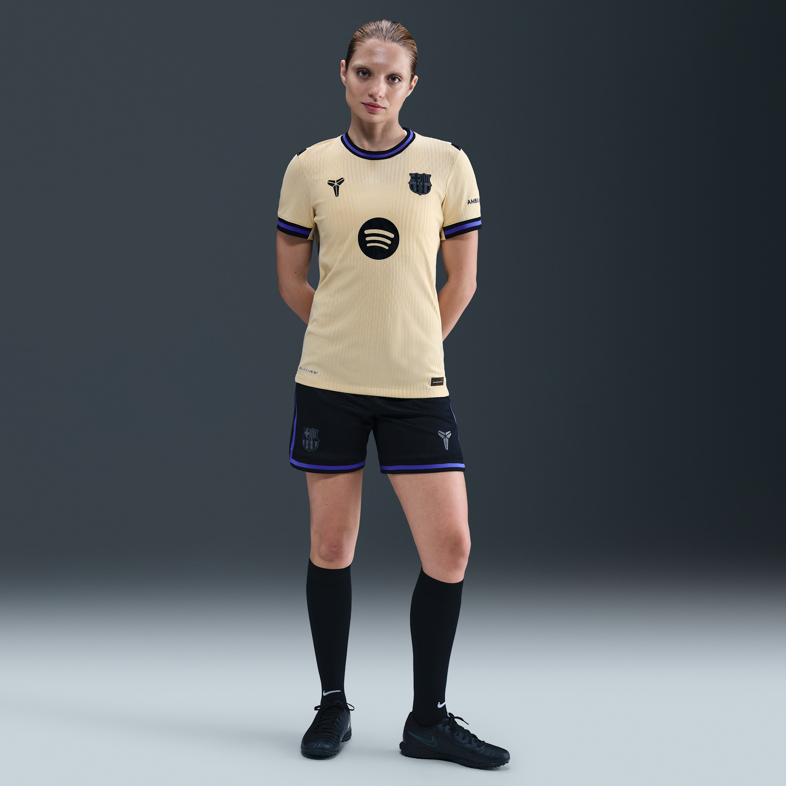 Nike FC Barcelona 2025 26 Match Uit Kobe authentiek voetbalshirt met Dri-FIT ADV voor dames Bruin