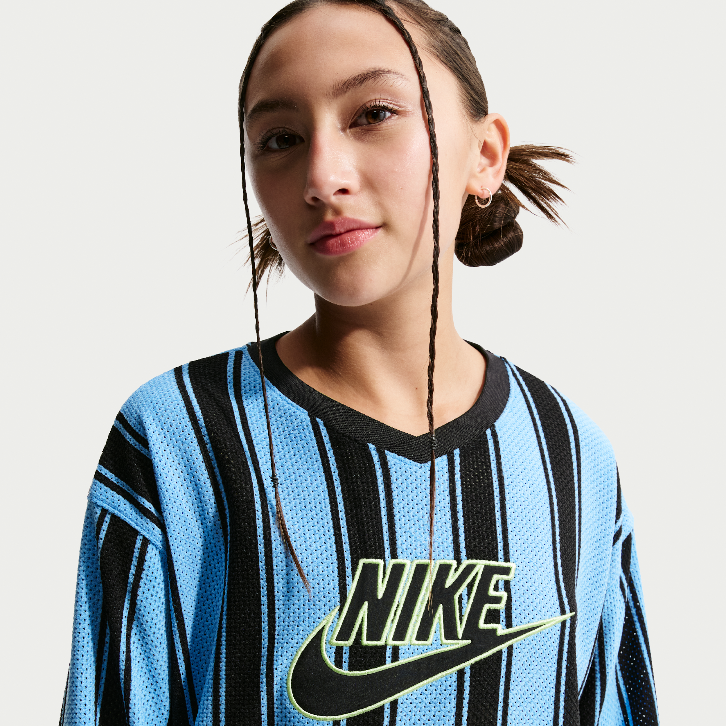 Thumbnail - Nike Collection Longsleeve-Mesh-Trikot (ältere Kinder) - Blau