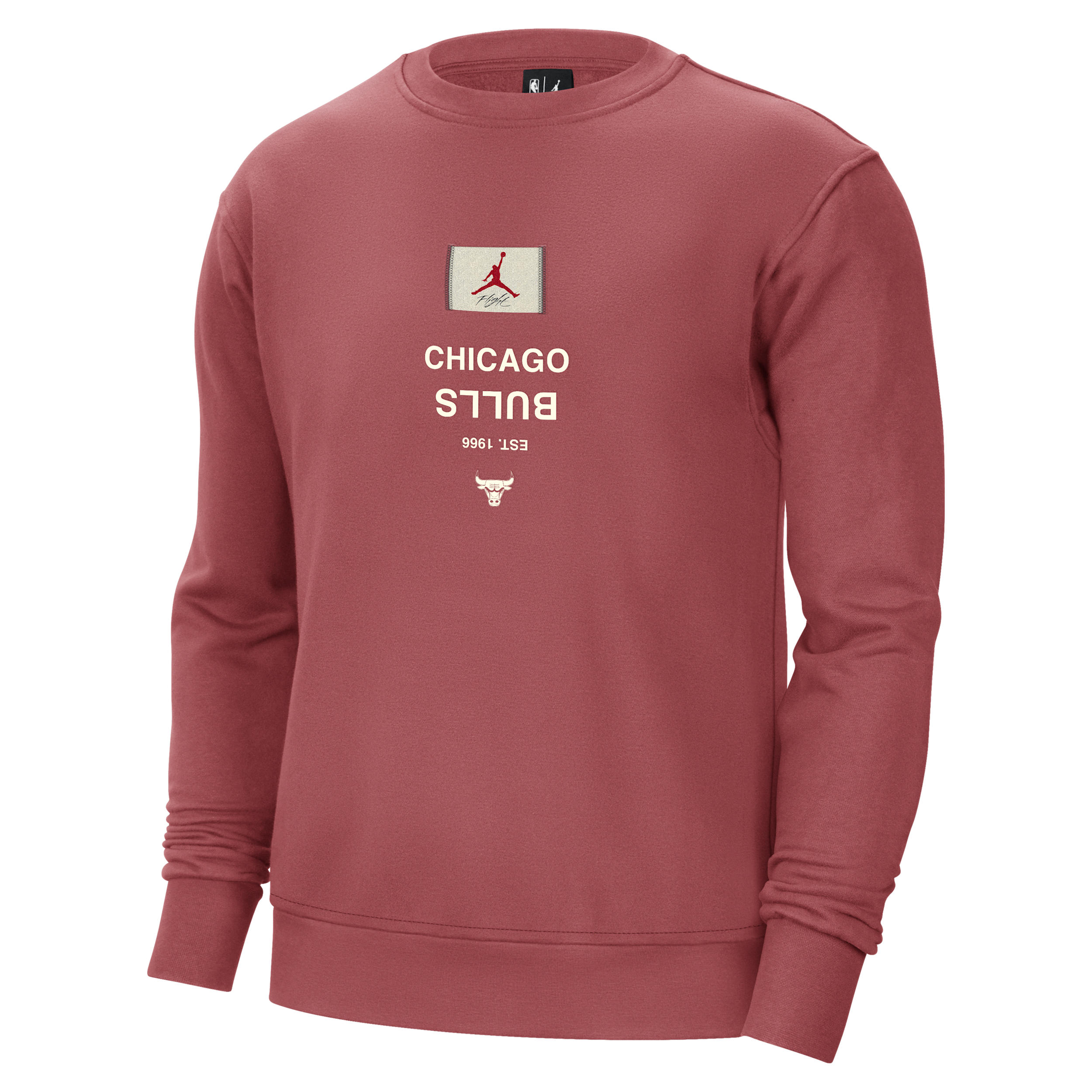 Sweat ras-du-cou en Fleece Jordan NBA Chicago Bulls Courtside pour homme - Rouge