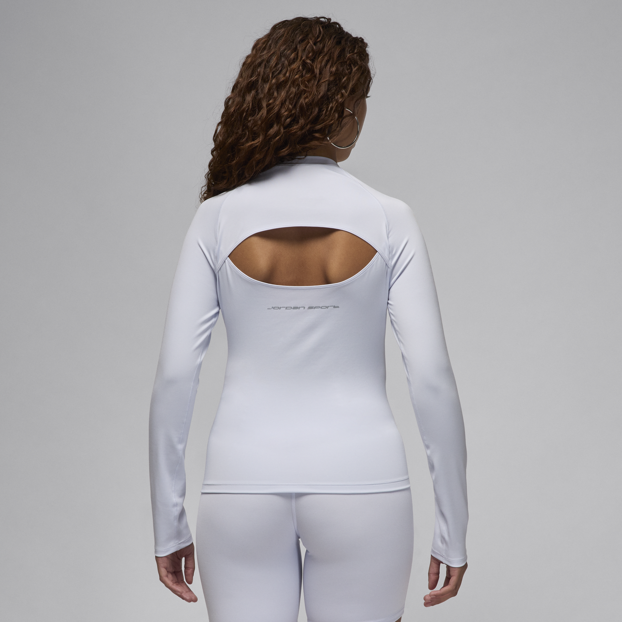 Haut à manches longues près du corps Jordan Sport pour femme - Gris