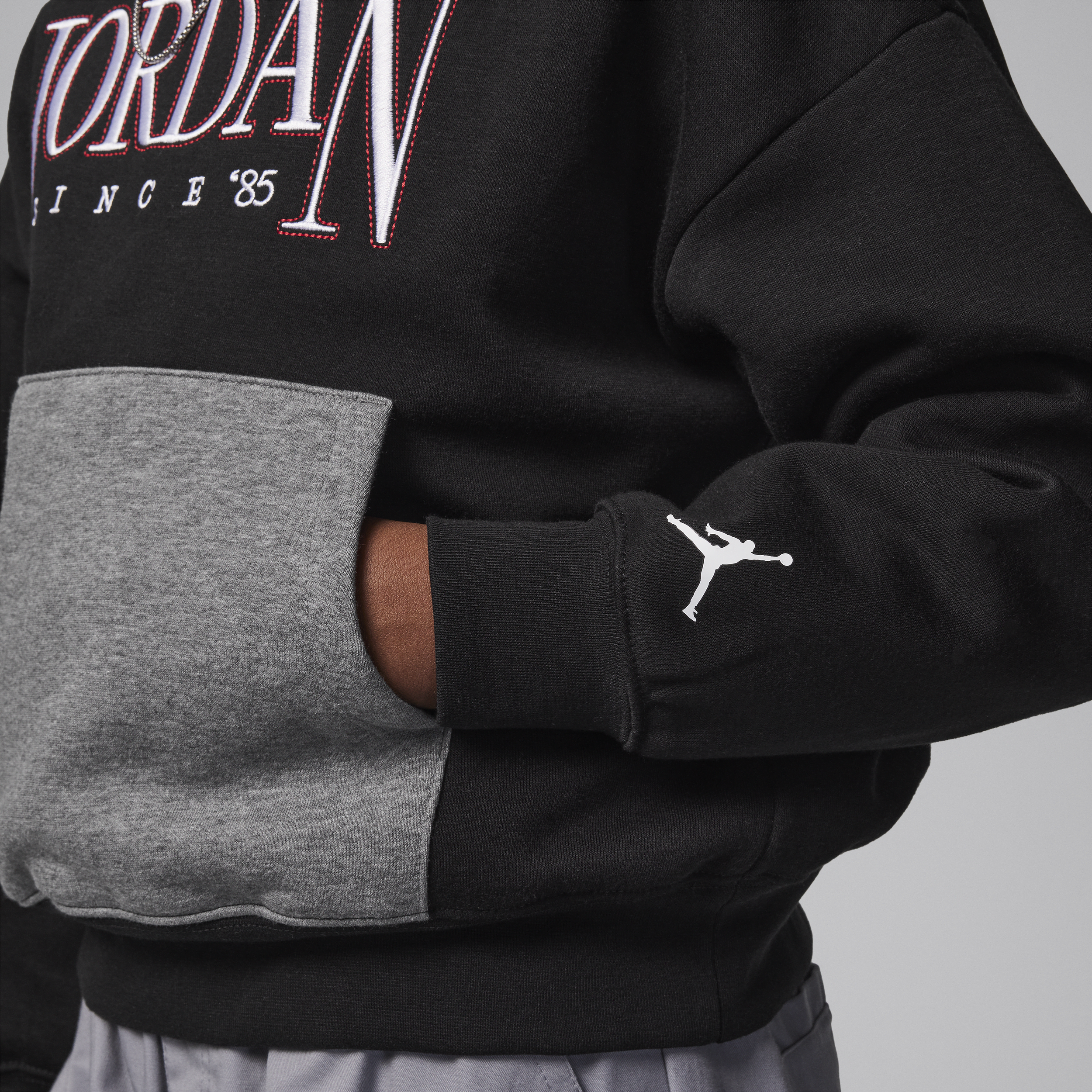 Jordan Fundamentals hoodie voor kids Zwart