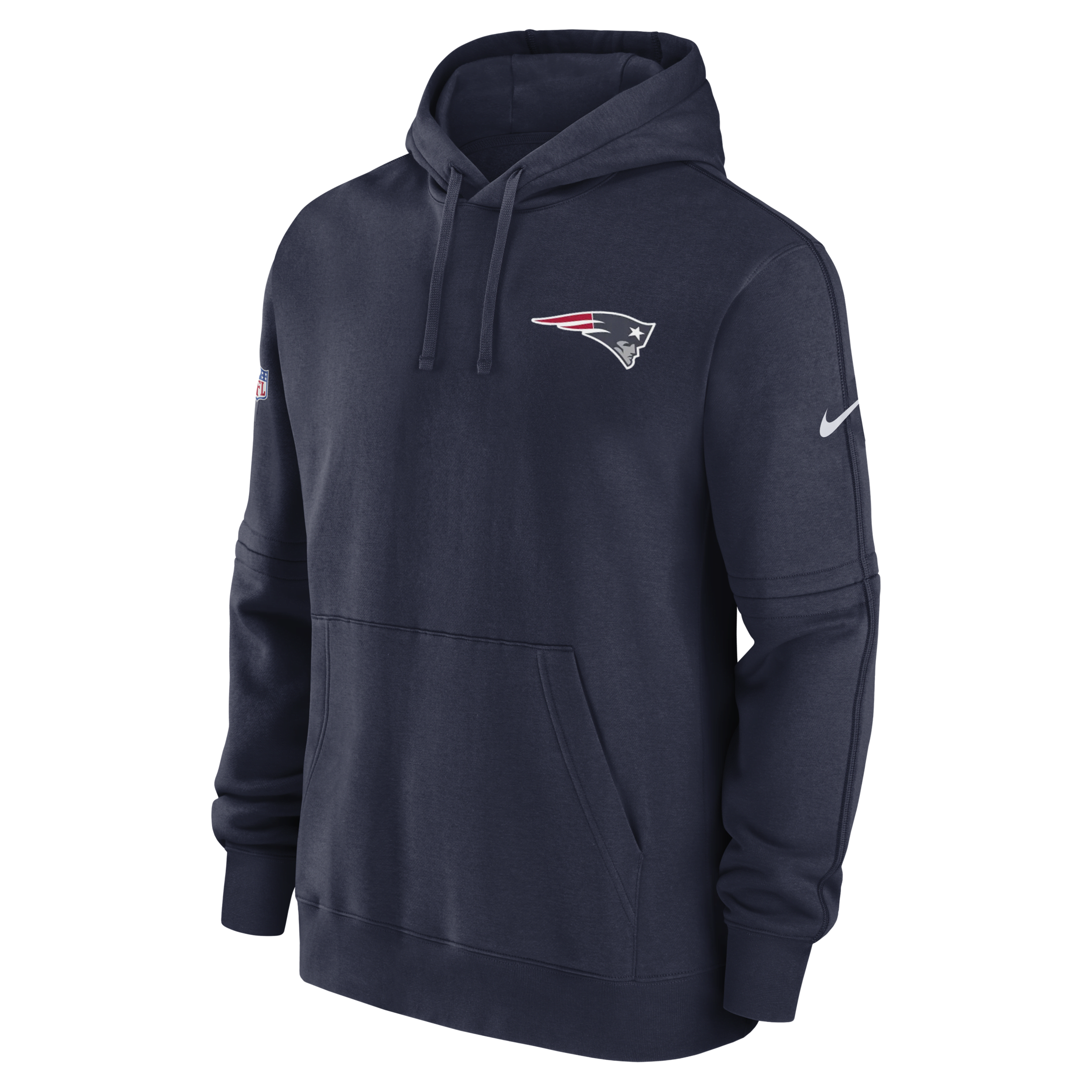 Nike New England Patriots Sideline Club NFL-hoodie voor heren Blauw