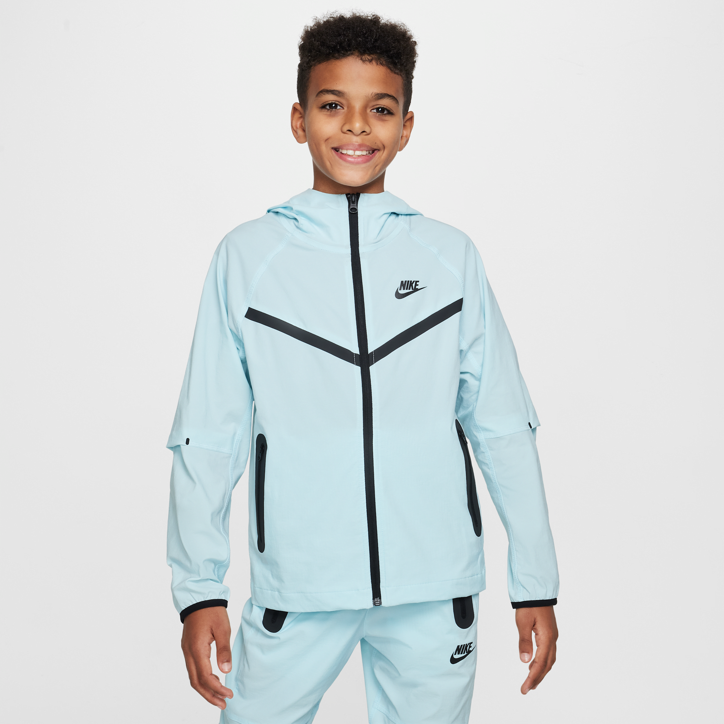 Nike Tech geweven jongensjack - Blauw