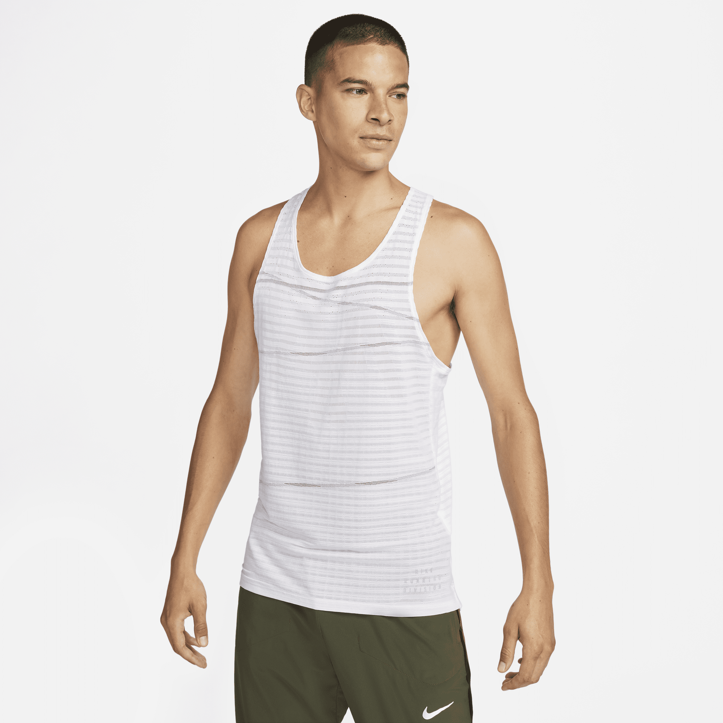Męska koszulka bez rękawów do biegania Pinnacle Nike Dri-FIT ADV Run Division - Biel