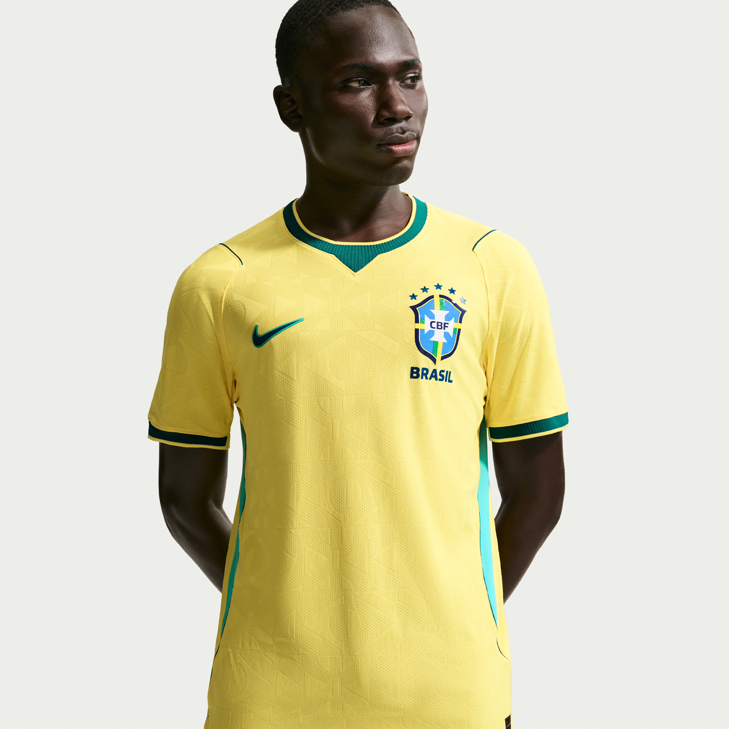 Brasilien National Team 2026 Match Home Nike Aero-FIT-fodboldtrøje til mænd - gul