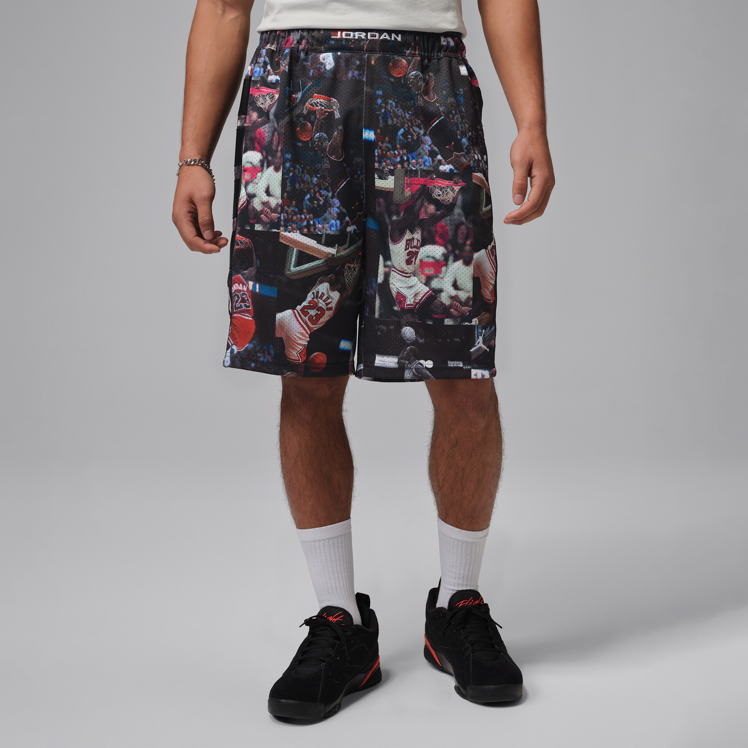 Shorts Cat Scratch con stampa Jordan Flight – Uomo - Nero