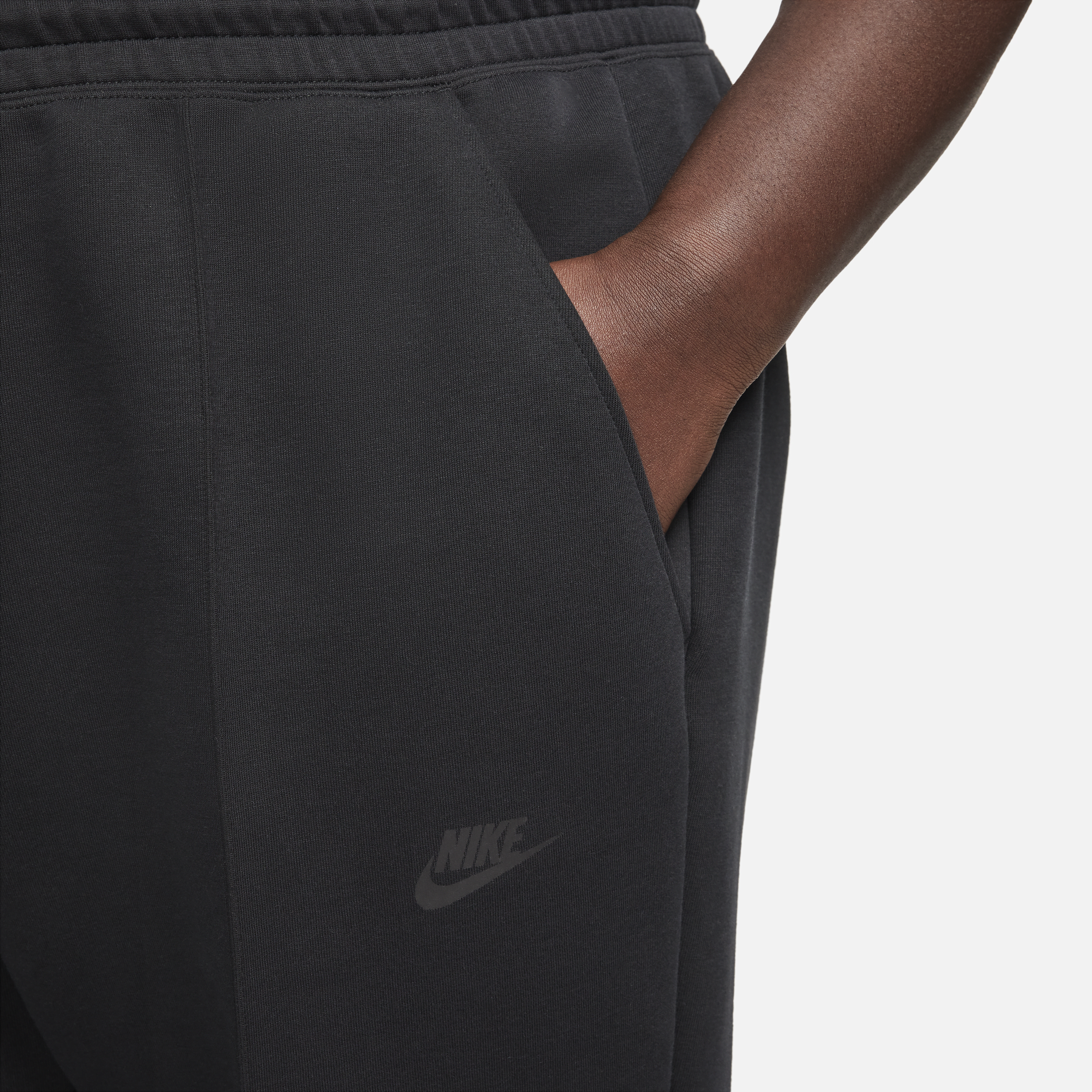 Pantalon de jogging taille mi-haute Nike Sportswear Tech Fleece pour femme - Noir