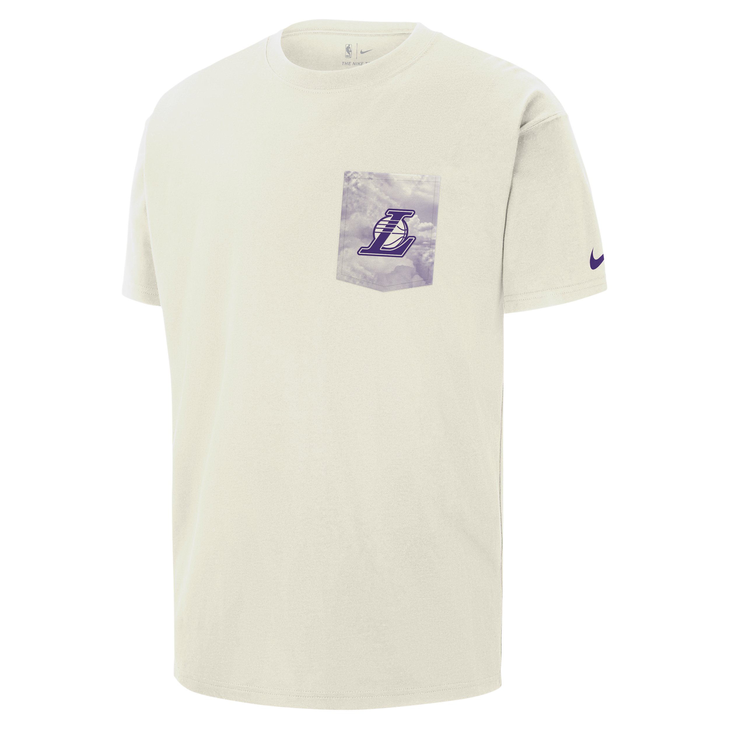 Thumbnail - Los Angeles Lakers Courtside Nike NBA Max90 T-Shirt (Herren) - Weiß