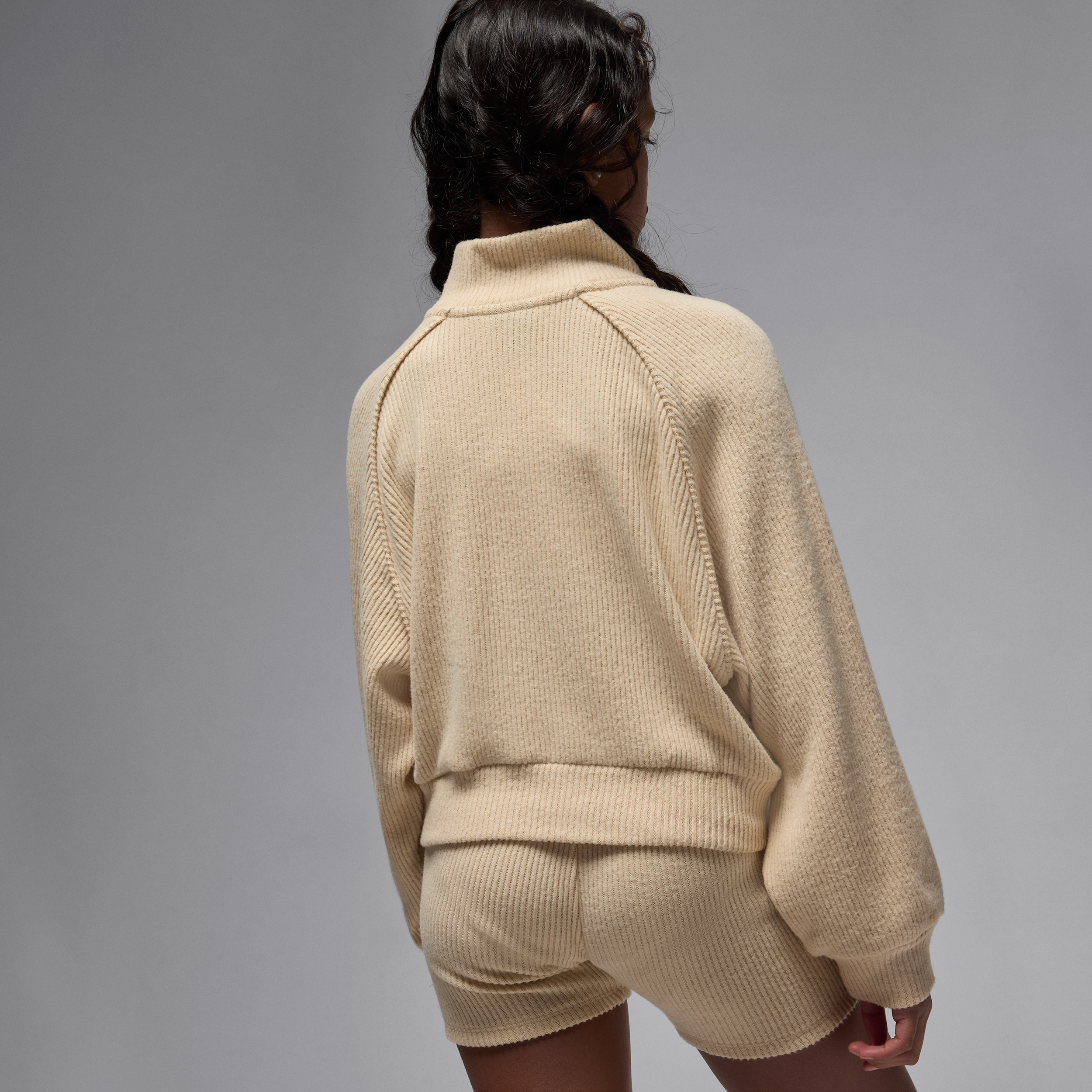 Thumbnail - Jordan Langarmoberteil mit Viertelreißverschluss (ältere Kinder) - Braun