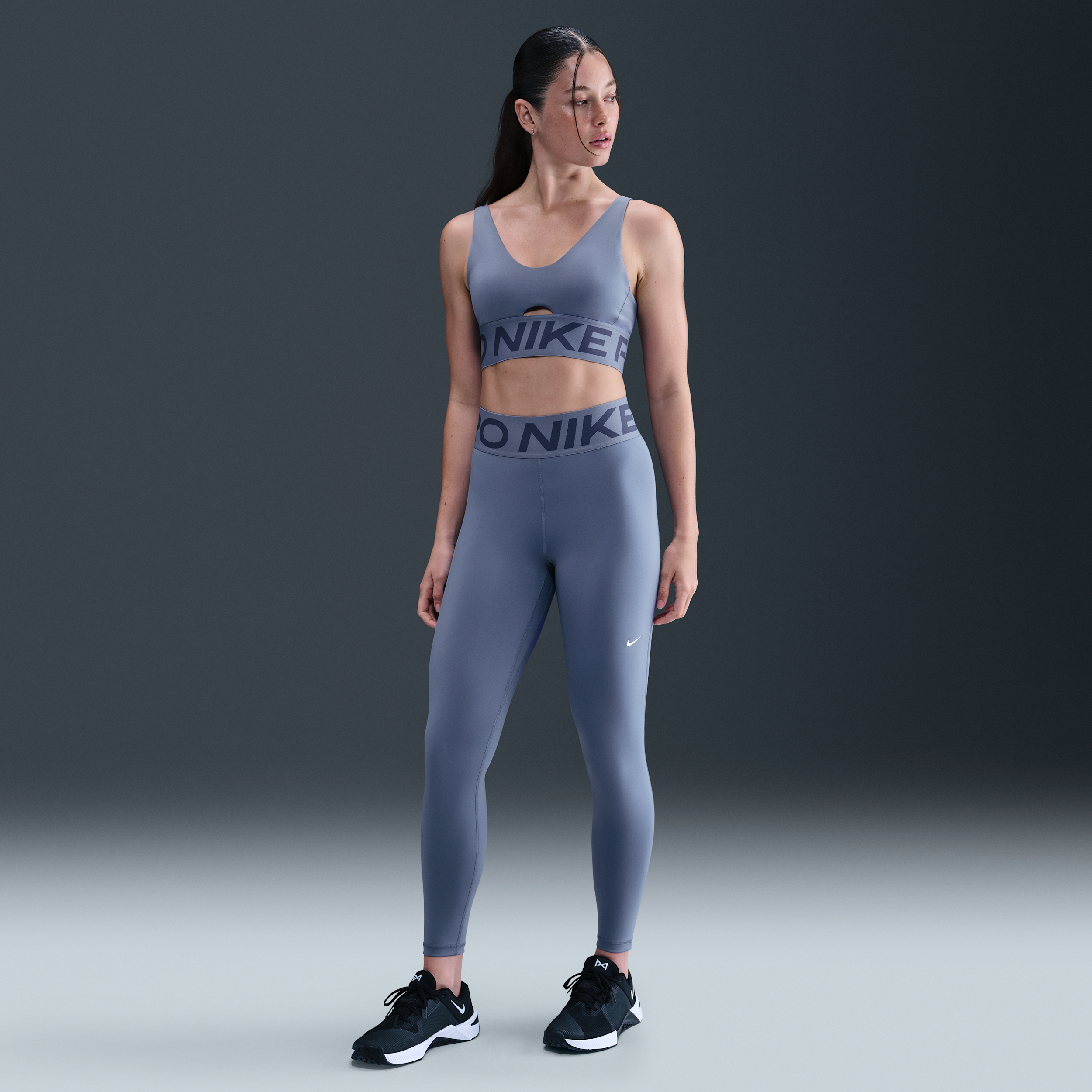 Thumbnail - Nike Pro Sculpt Leggings in voller Länge mit hohem Bund (Damen) - Blau