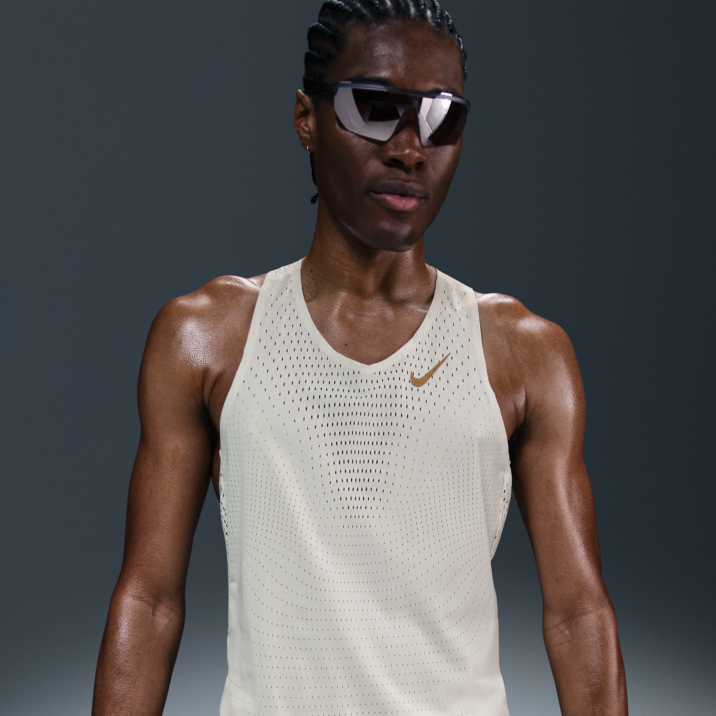 Nike AeroSwift x Jakob Dri-FIT ADV hardloopsinglet voor heren - Wit
