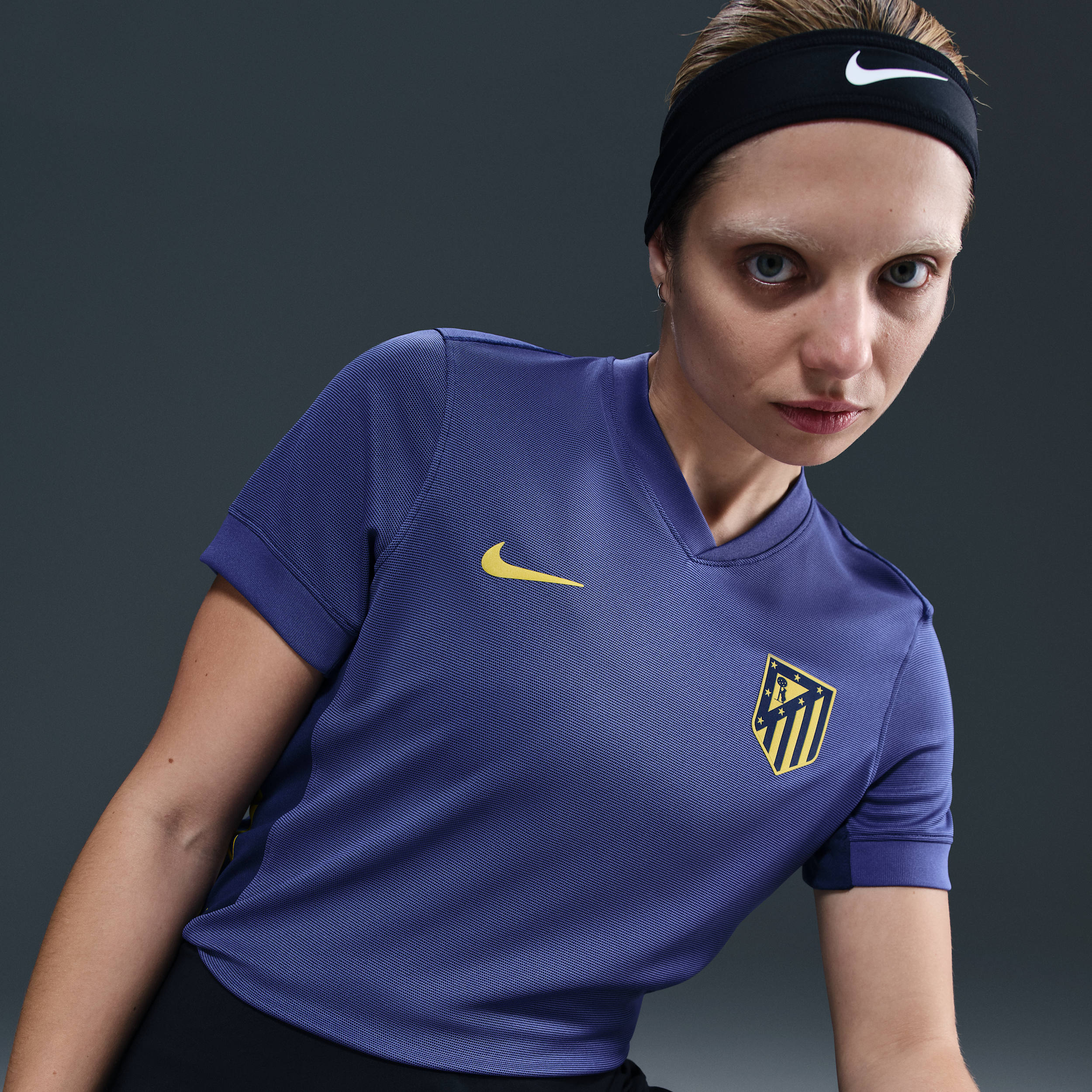 Thumbnail - Atlético Madrid 2025/26 Stadium Away Nike Dri-FIT Replika-Fußballtrikot (Damen) - Blau