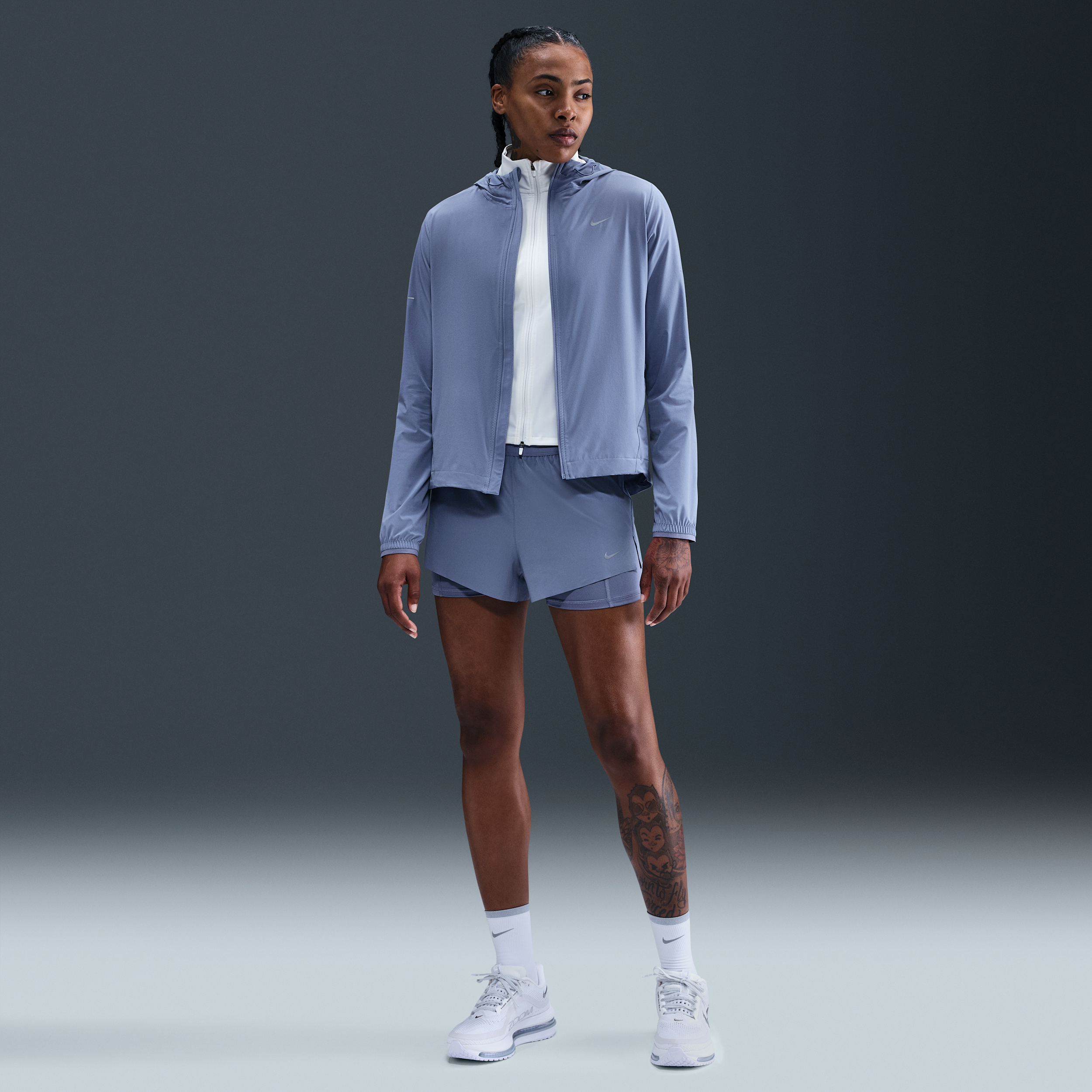 Thumbnail - Nike Swft Dri-FIT 2-in-1-Laufshorts mit mittelhohem Bund (Damen) - Blau