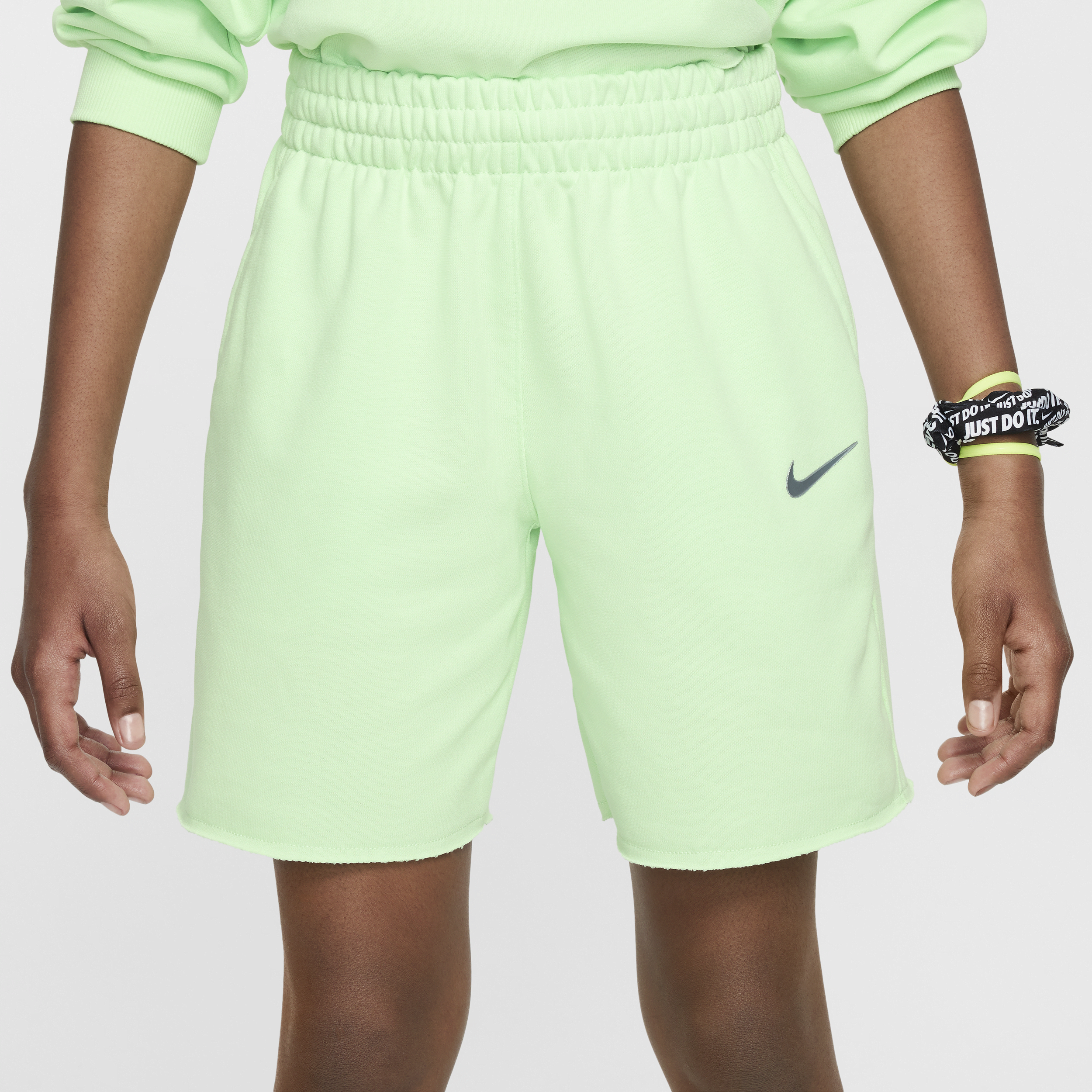 Nike Sportswear fleeceshorts met Dri-FIT voor meisjes Groen