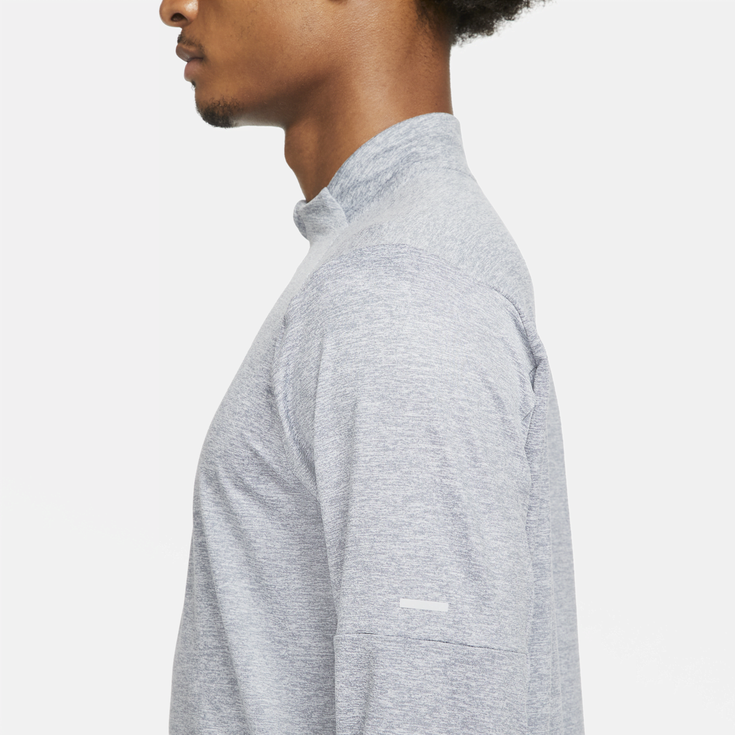 Haut de running à demi-zip Dri-FIT Nike pour homme - Gris