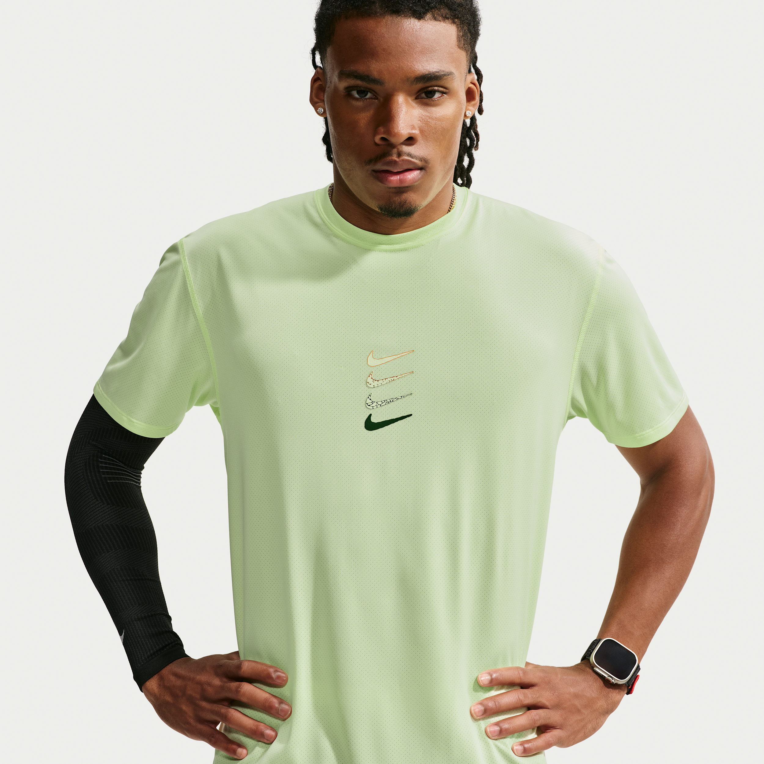 Nike Dri-FIT-løbetop til mænd - gul