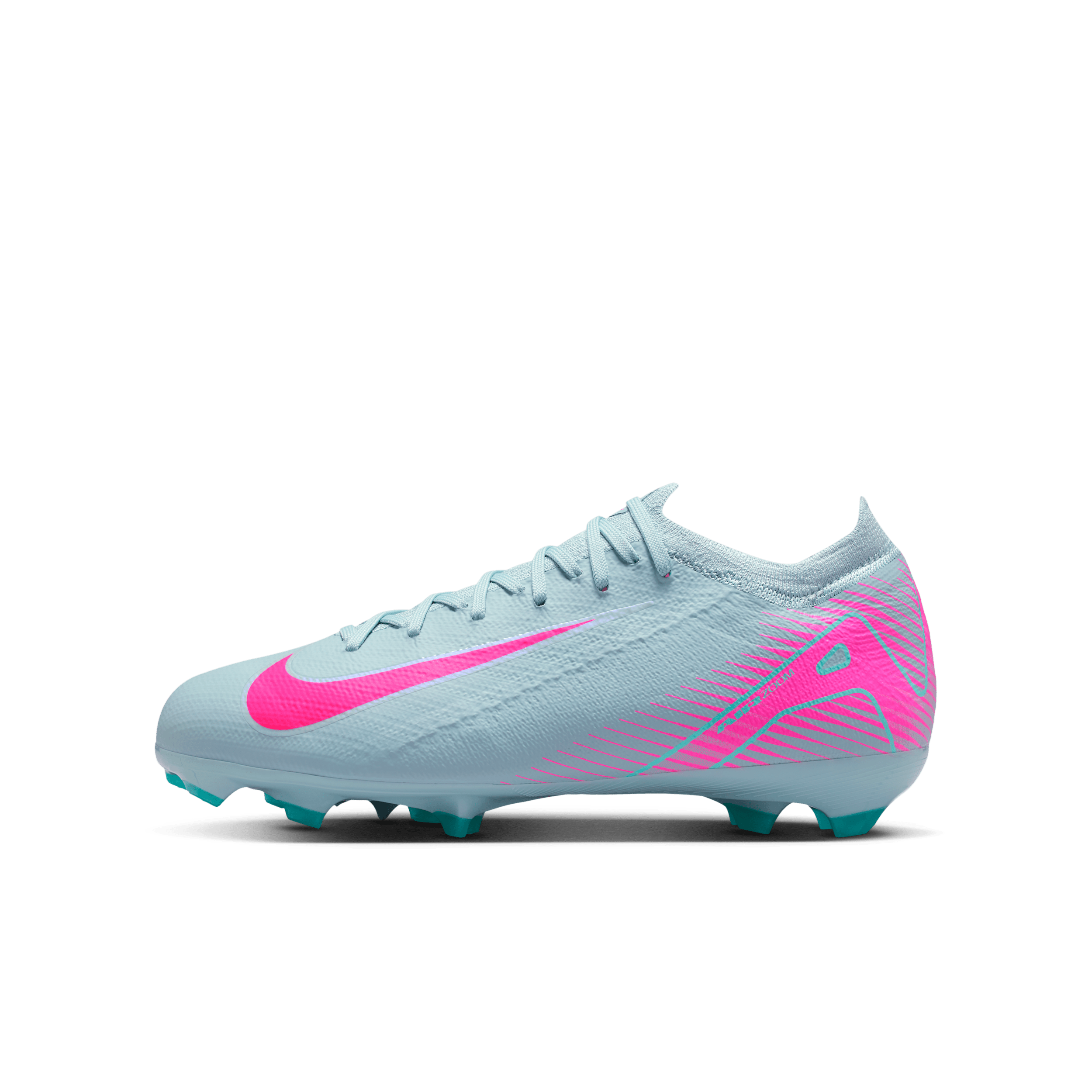 Chaussure de foot basse à crampons pour terrain sec Nike Jr. Mercurial Vapor 16 Pro pour enfant/ado - Gris