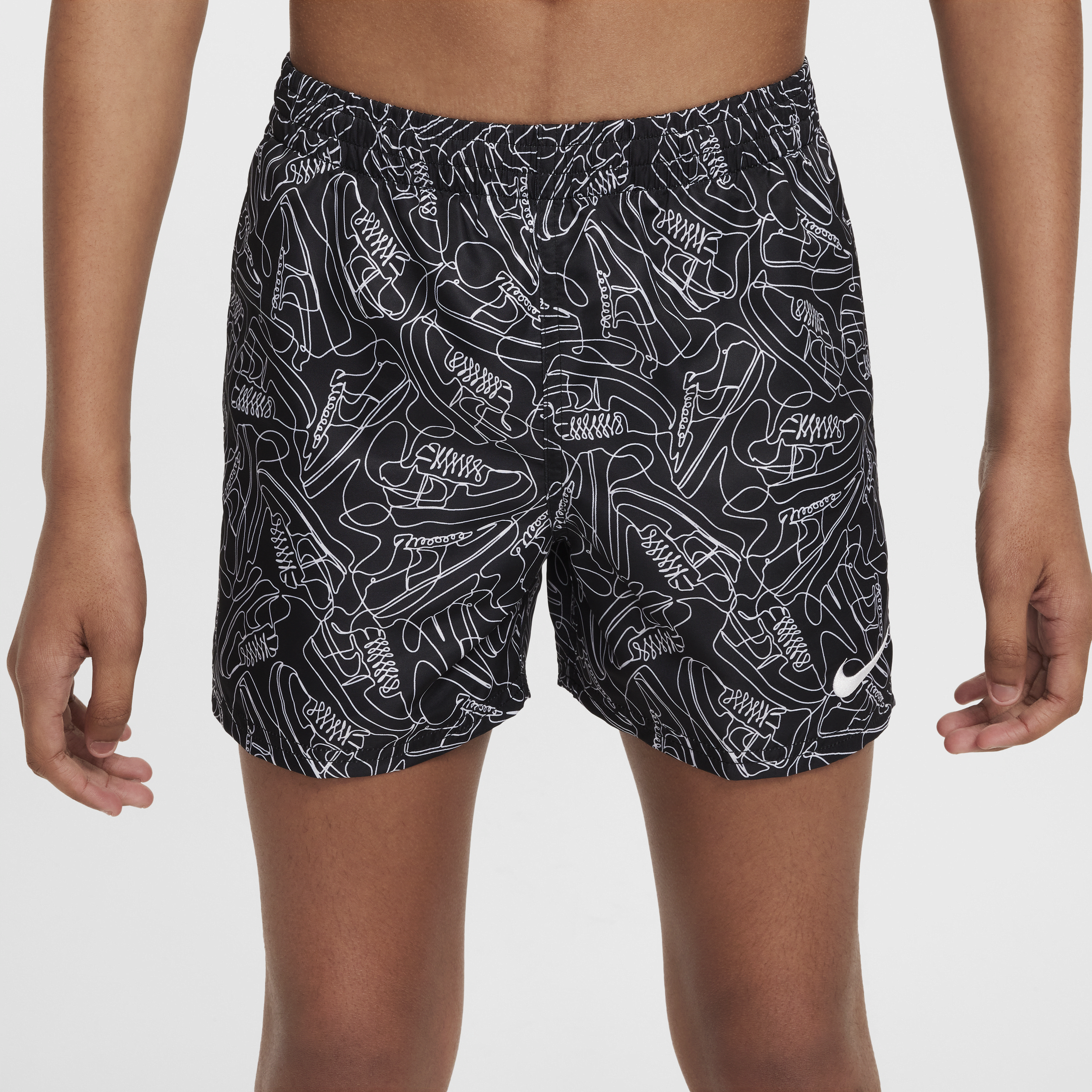 Nike Swim Sneakers volley shorts voor jongens (10 cm) Zwart