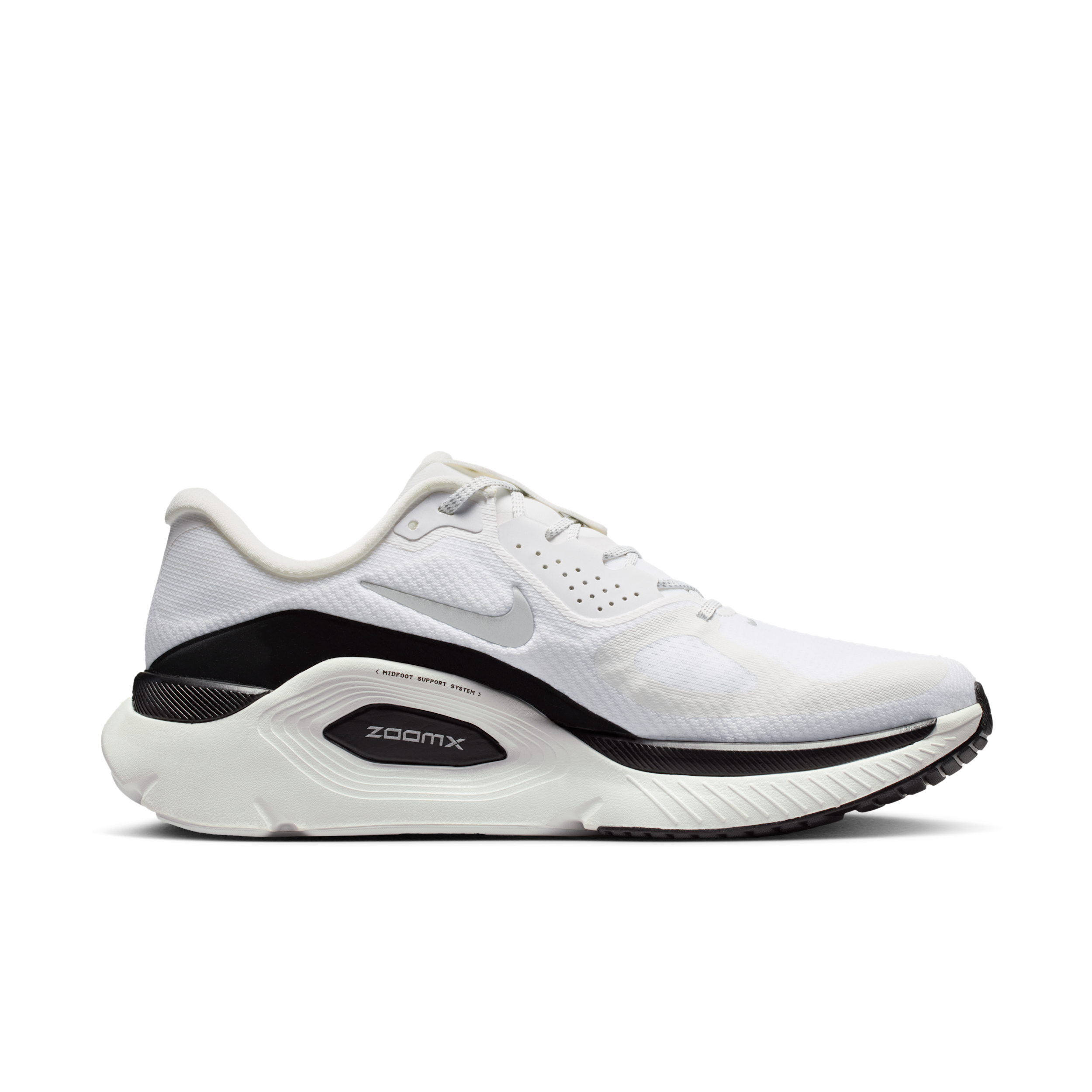 Nike Men's Structure Plus Sneaker in Summit White/Mtlc Silver/Black - II7192-100