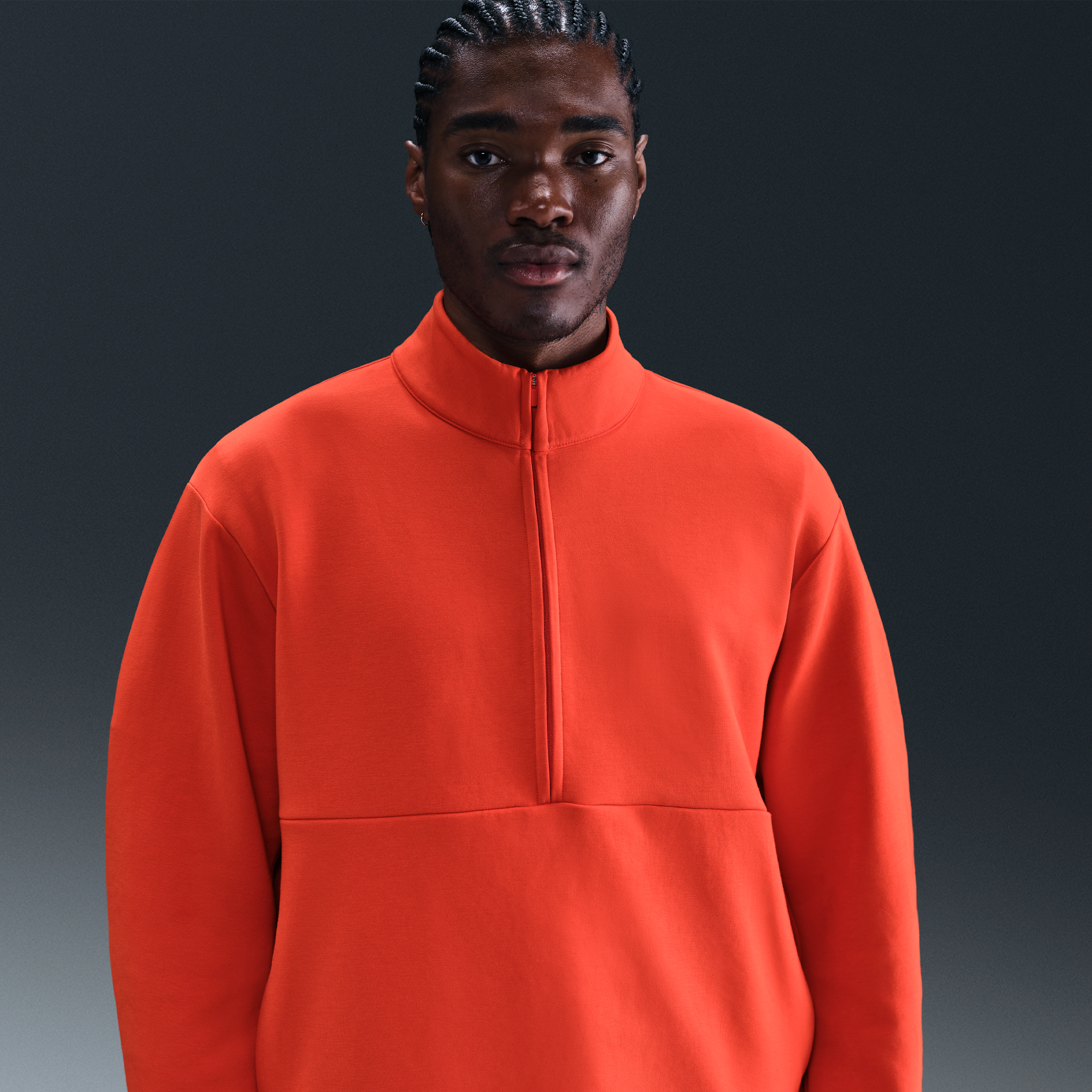 Thumbnail - Nike 24.7 ImpossiblySoft Oberteil mit Dri-FIT-Technologie und Halbreißverschluss (Herren) - Rot