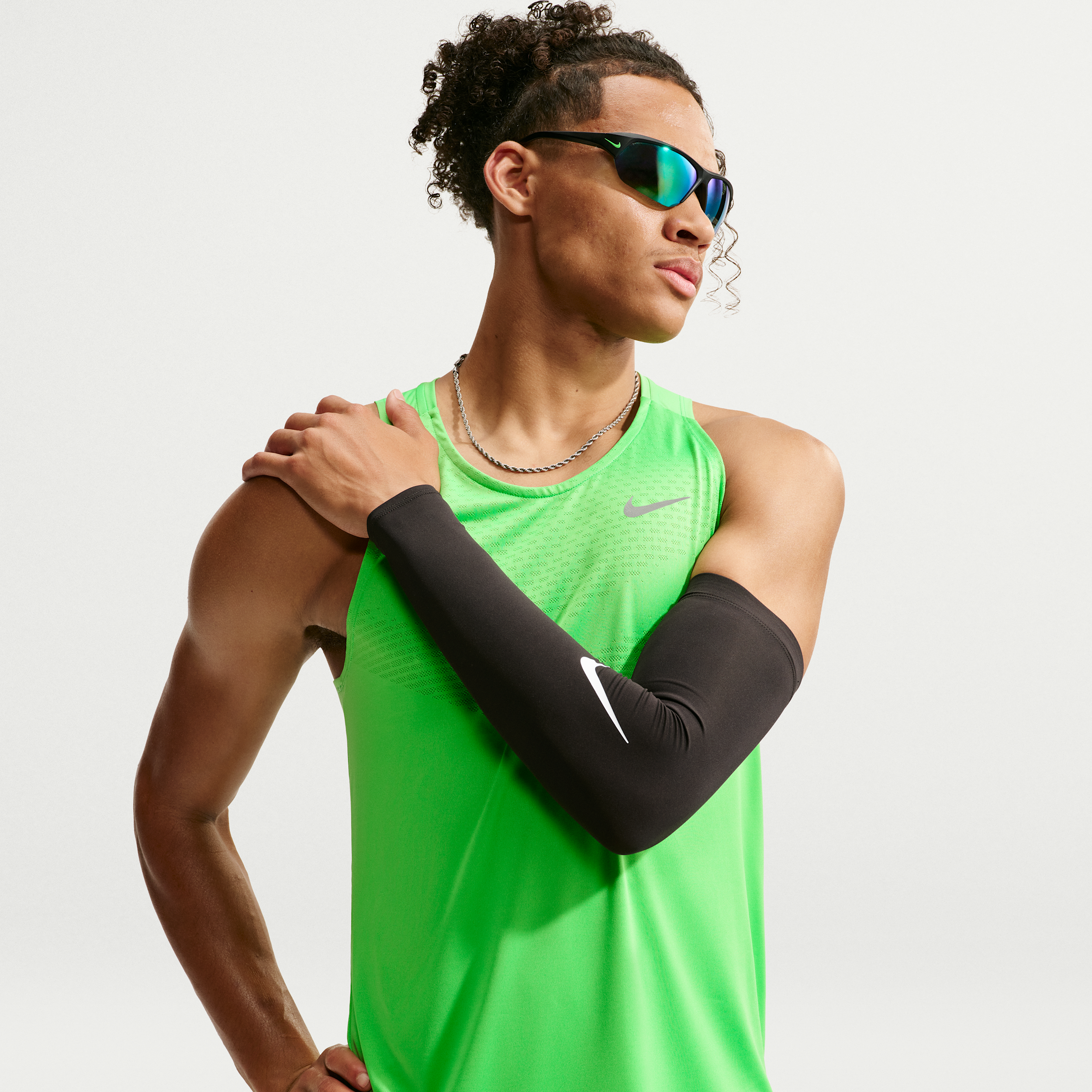 Nike Stride Dri-FIT ADV-løbetanktop til mænd - grøn