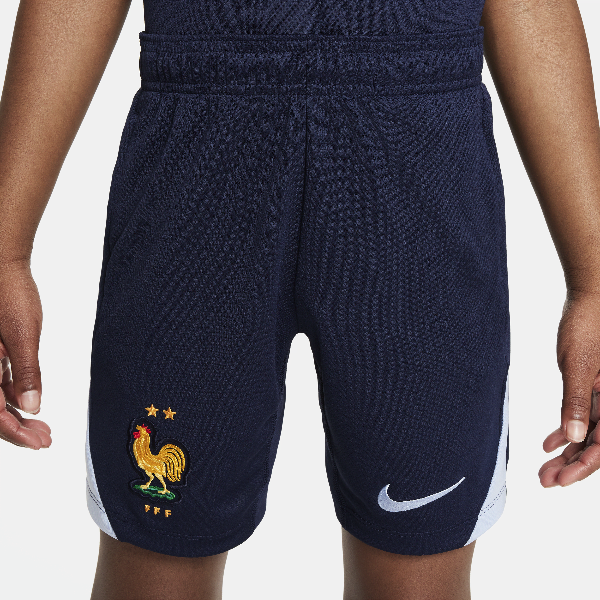 Nike FFF Strike Dri-FIT knit voetbalshorts voor kids Blauw