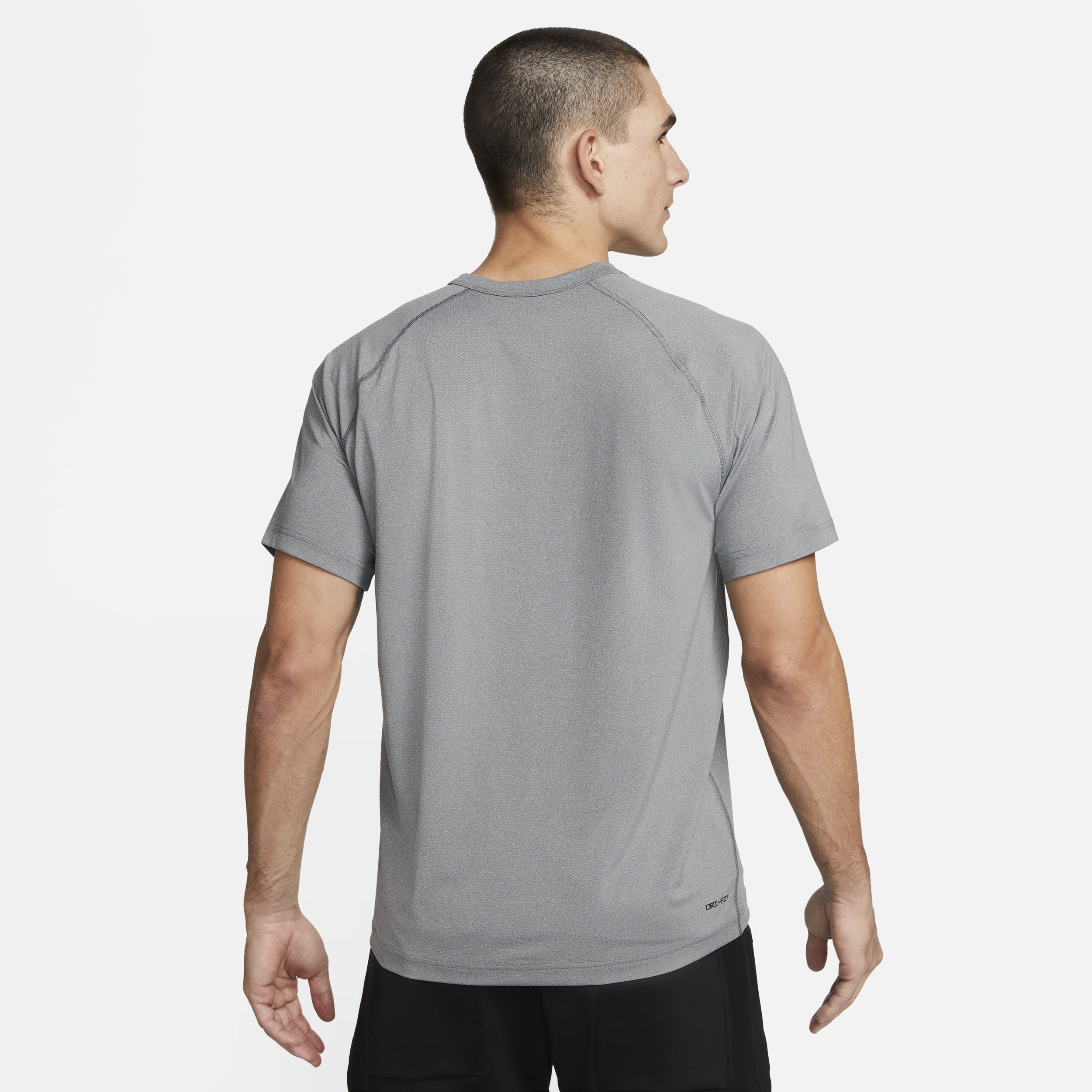 Haut de fitness à manches courtes Dri-FIT Nike Ready pour homme - Gris