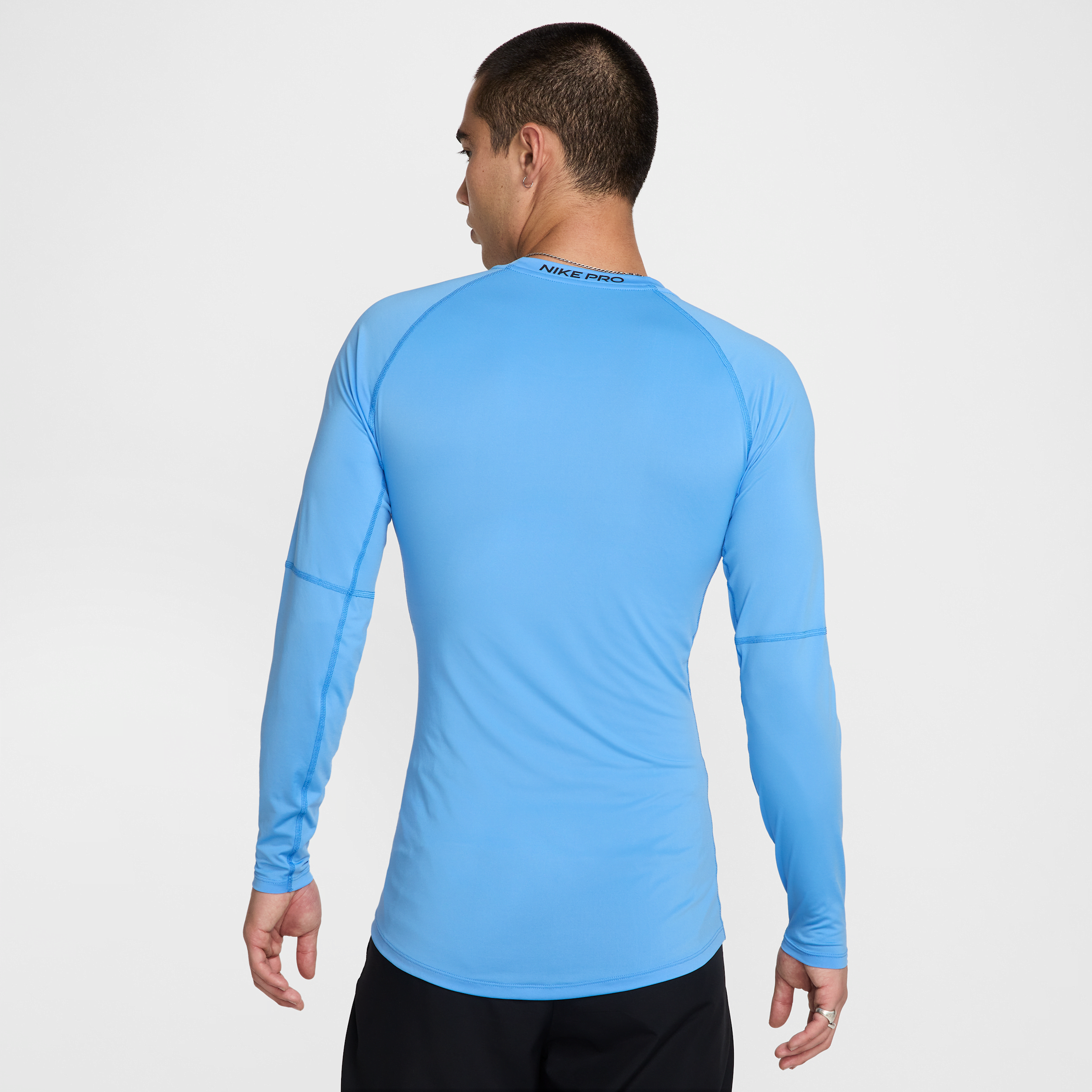 Haut de fitness ajusté à manches longues Dri-FIT Nike Pro pour homme - Bleu