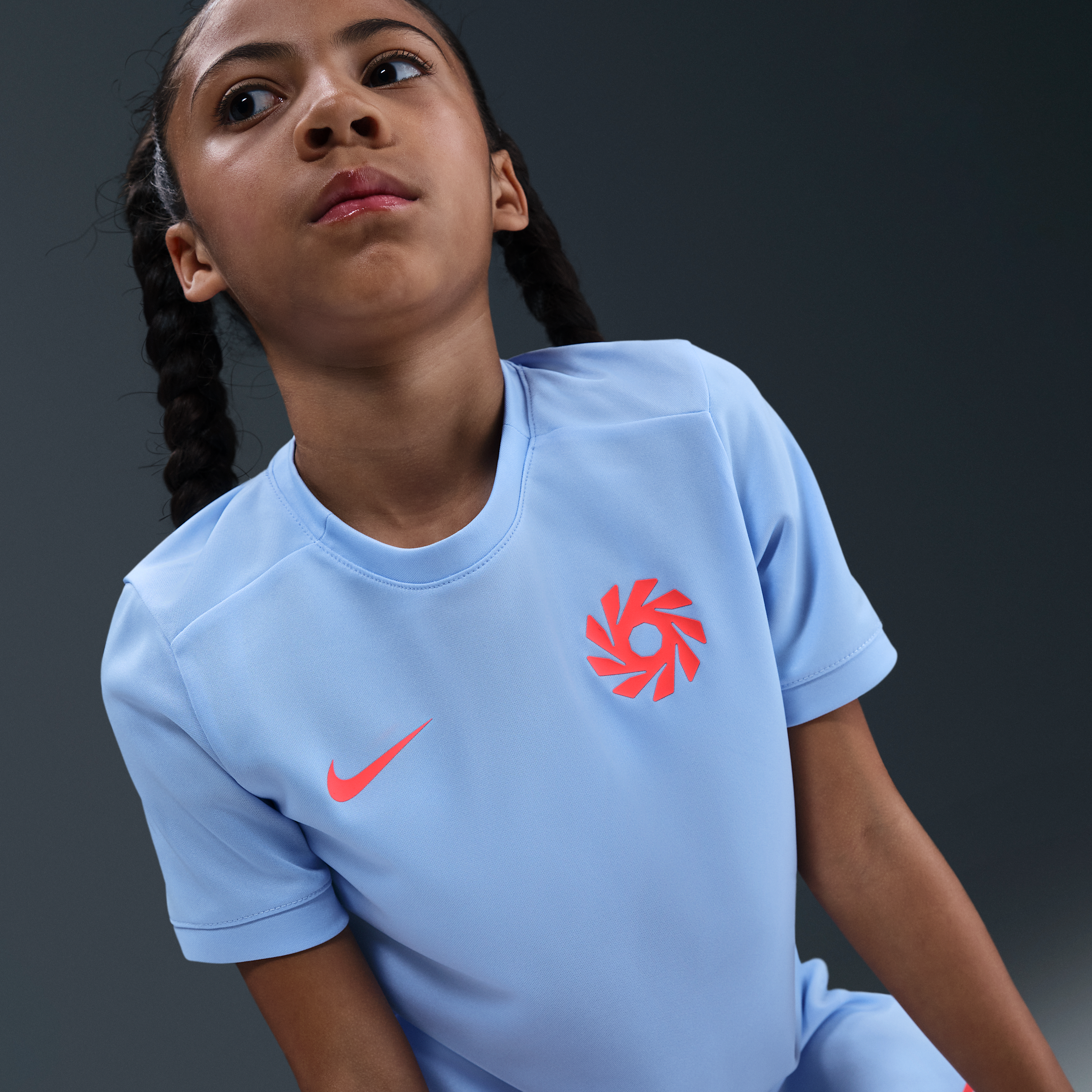 Thumbnail - Erling Haaland Academy Dri-FIT Kurzarm-Fußballoberteil (ältere Kinder) - Blau