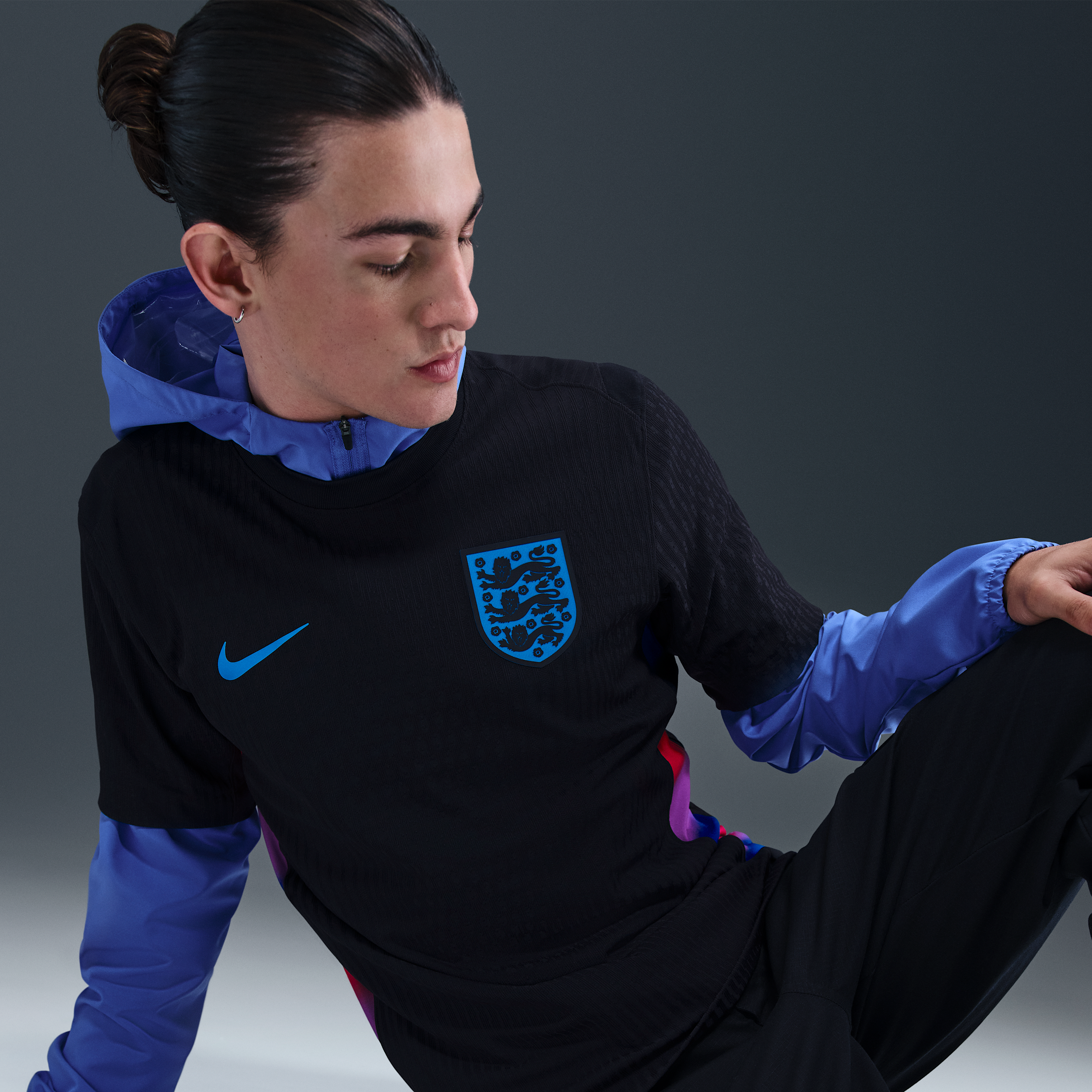 Thumbnail - England 2025 Match Away (Frauenteam) Nike Dri-FIT ADV Authentic Fußballtrikot (Herren) - Schwarz