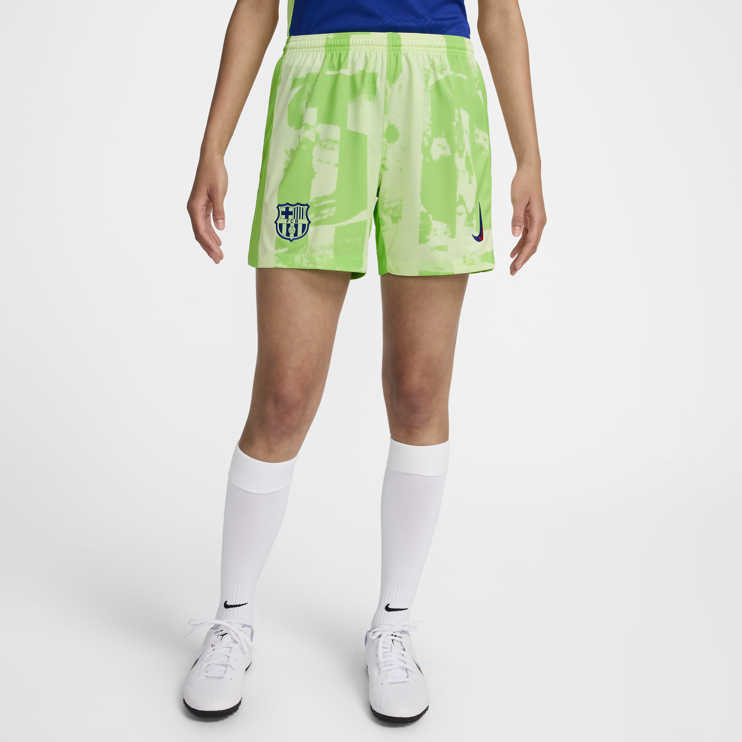 Nike FC Barcelona 2024/25 Stadium Derde  Dri-FIT replicavoetbalshorts voor dames - Geel